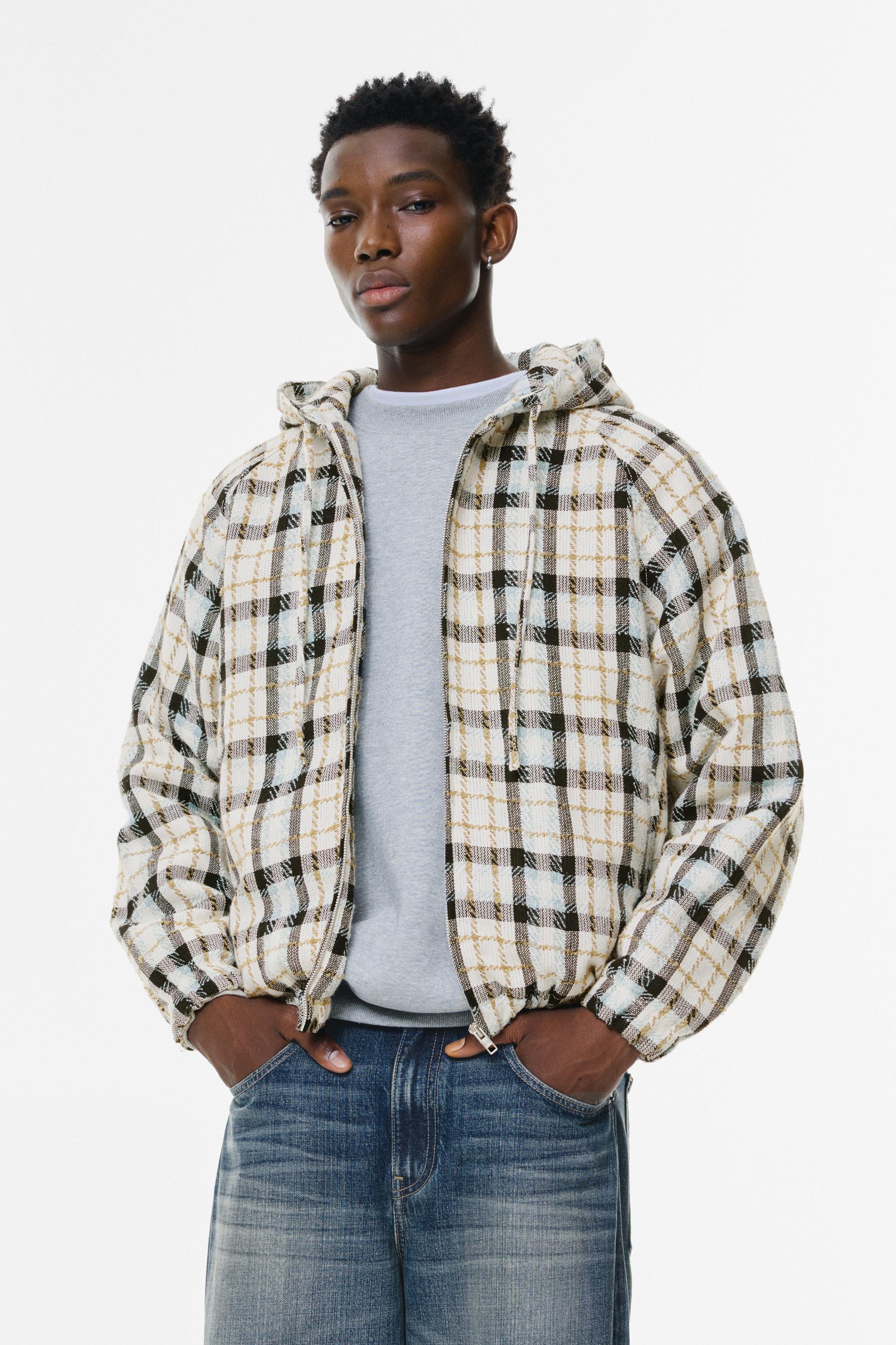 Karierte Jacke Pull And Bear Hemdjacke Herren Herren-Jacken Von