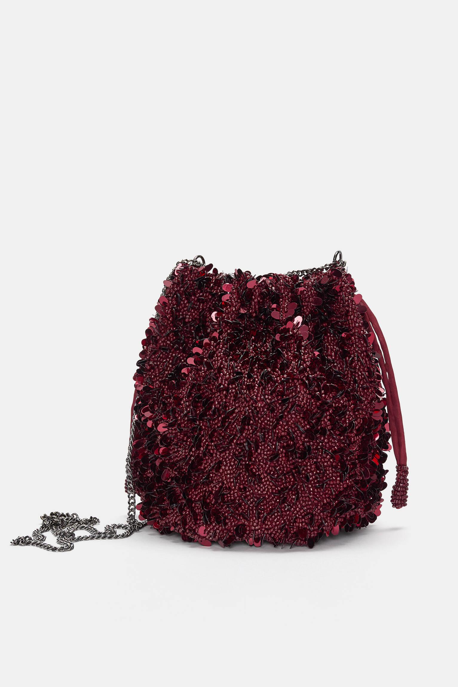 Beaded Purses Pull And Bear Bucket Bag ZARA WOMAN NWT SS25 BEADED
