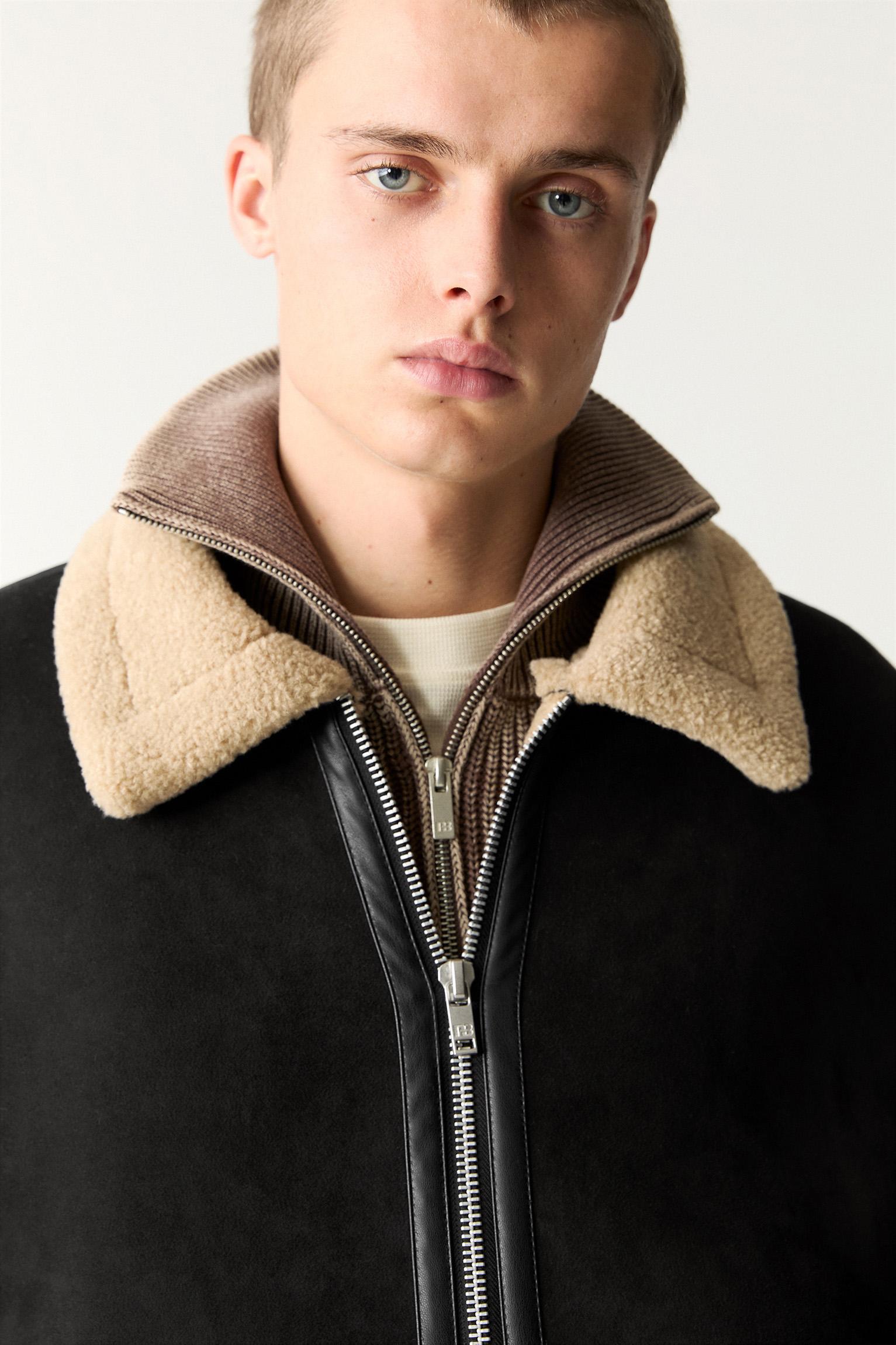 Bear Jacket Teddy Jacke Pull And Bear Faux Shearling Pull And Bear