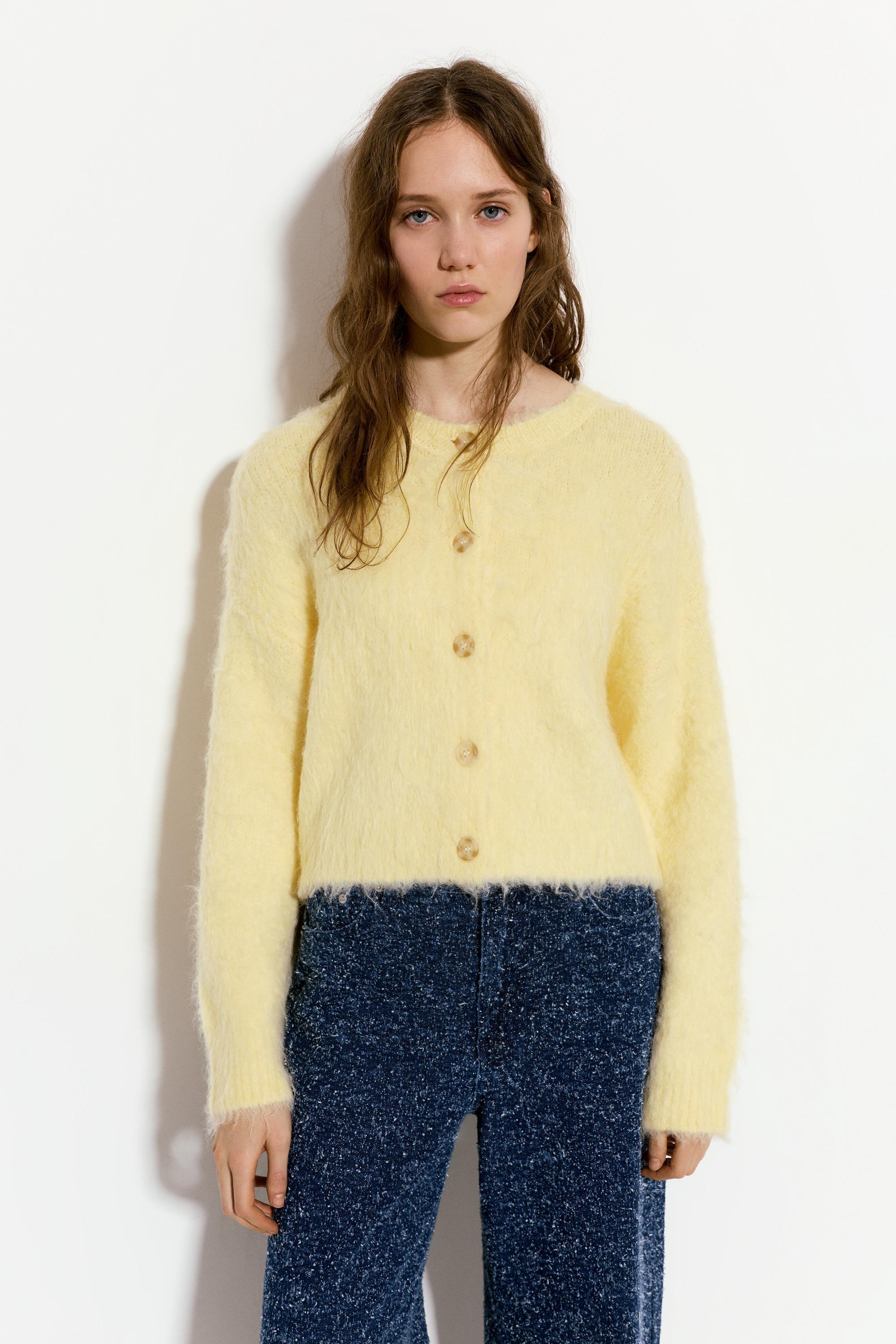 Damen-Strickjacken – Gelb Lyst DE