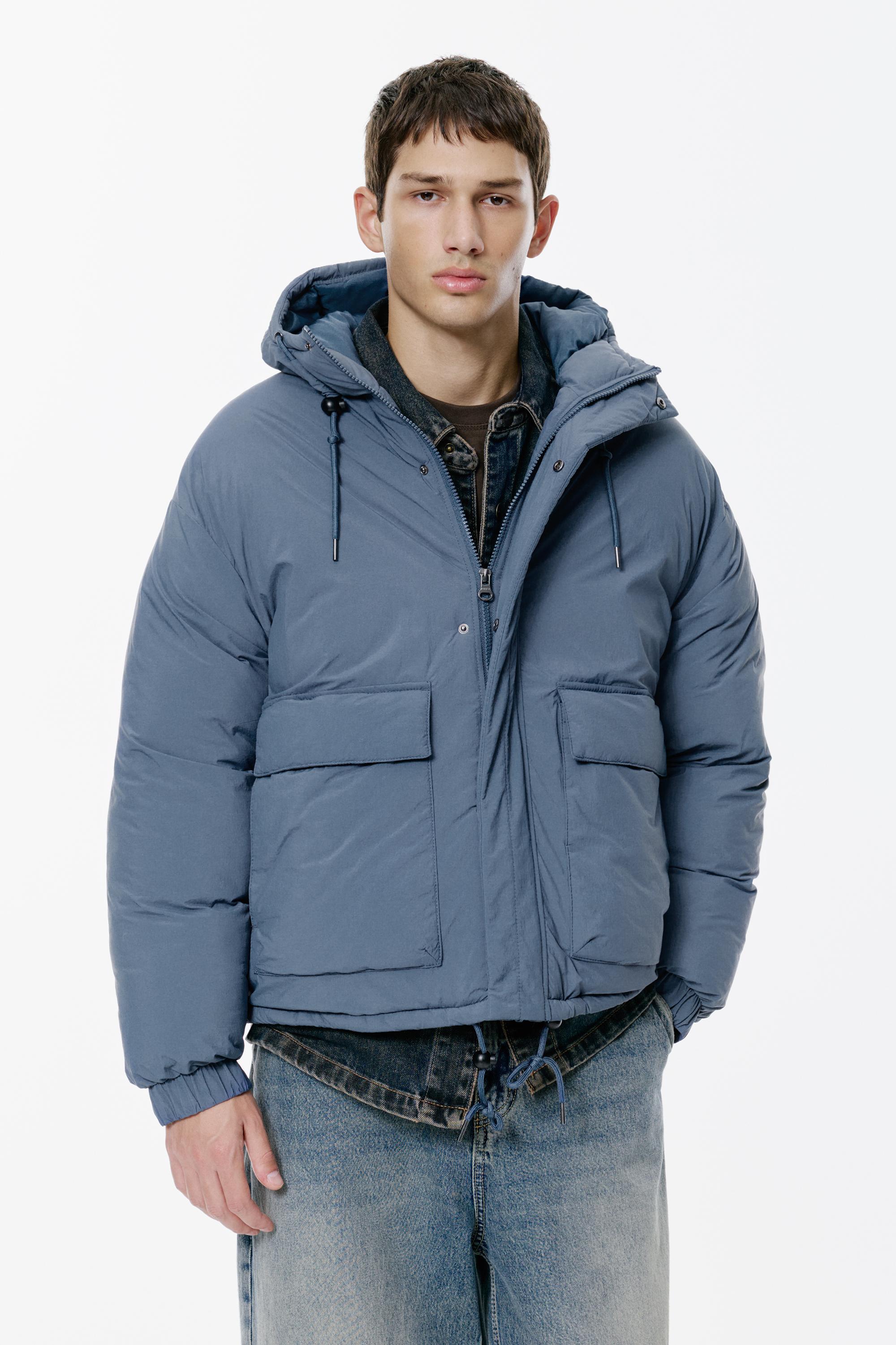 Pull&Bear Kurze Steppjacke in Blau für Herren Lyst DE