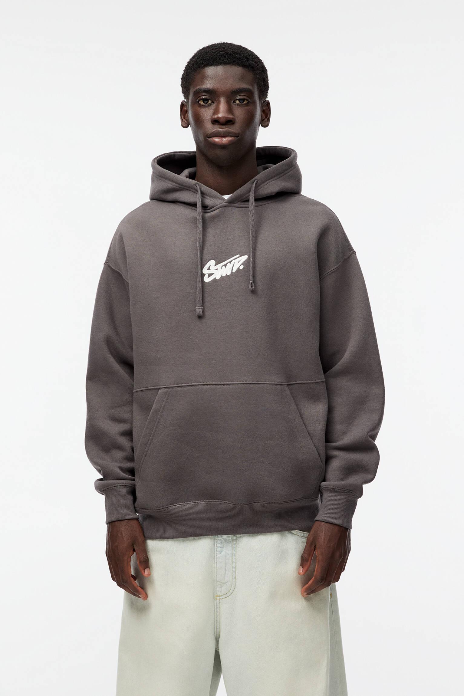 Grey Sudadera Stwd Pull And Bear Stwd Hoodie Pull Sweat Capuche