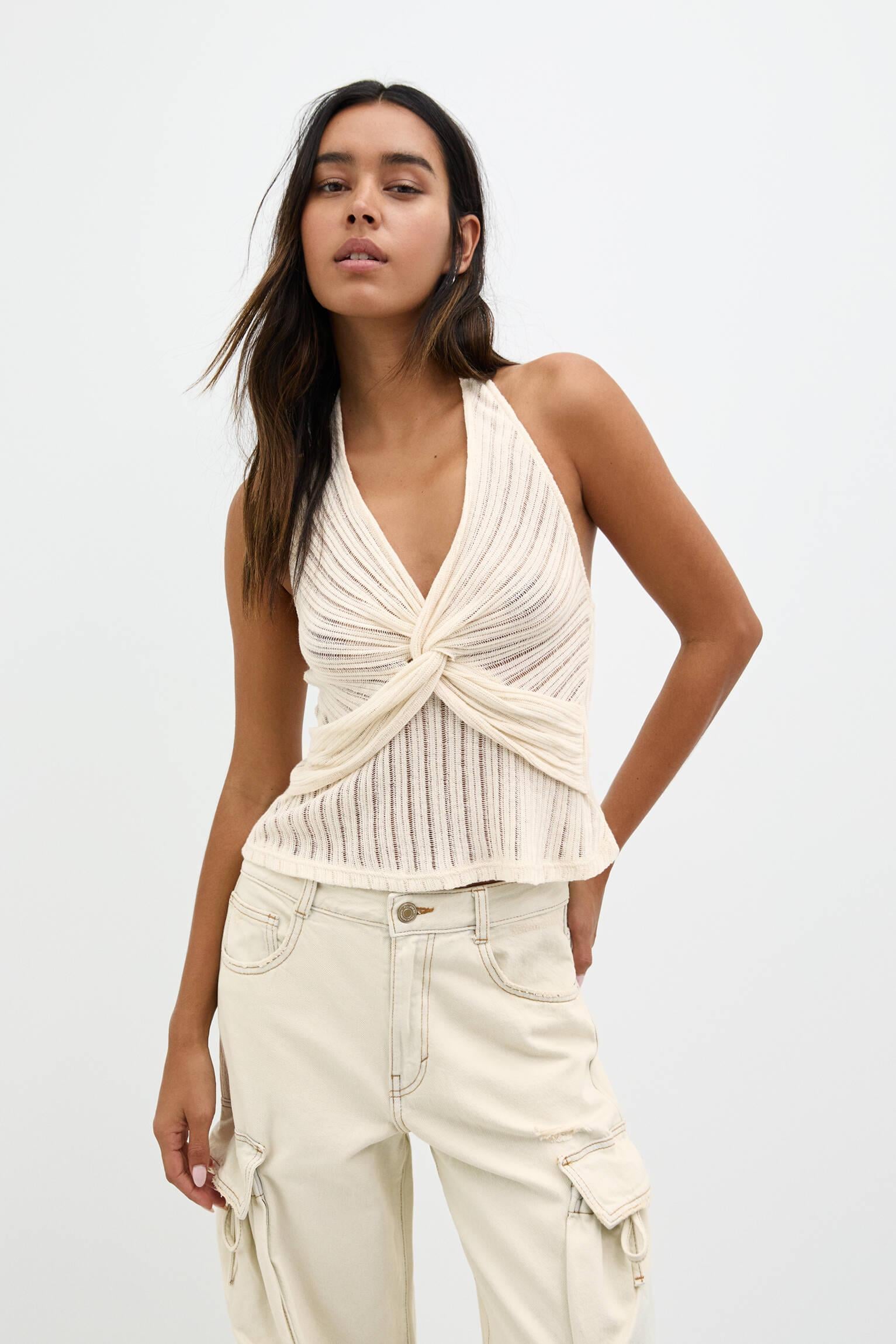 top crochet pull and bear