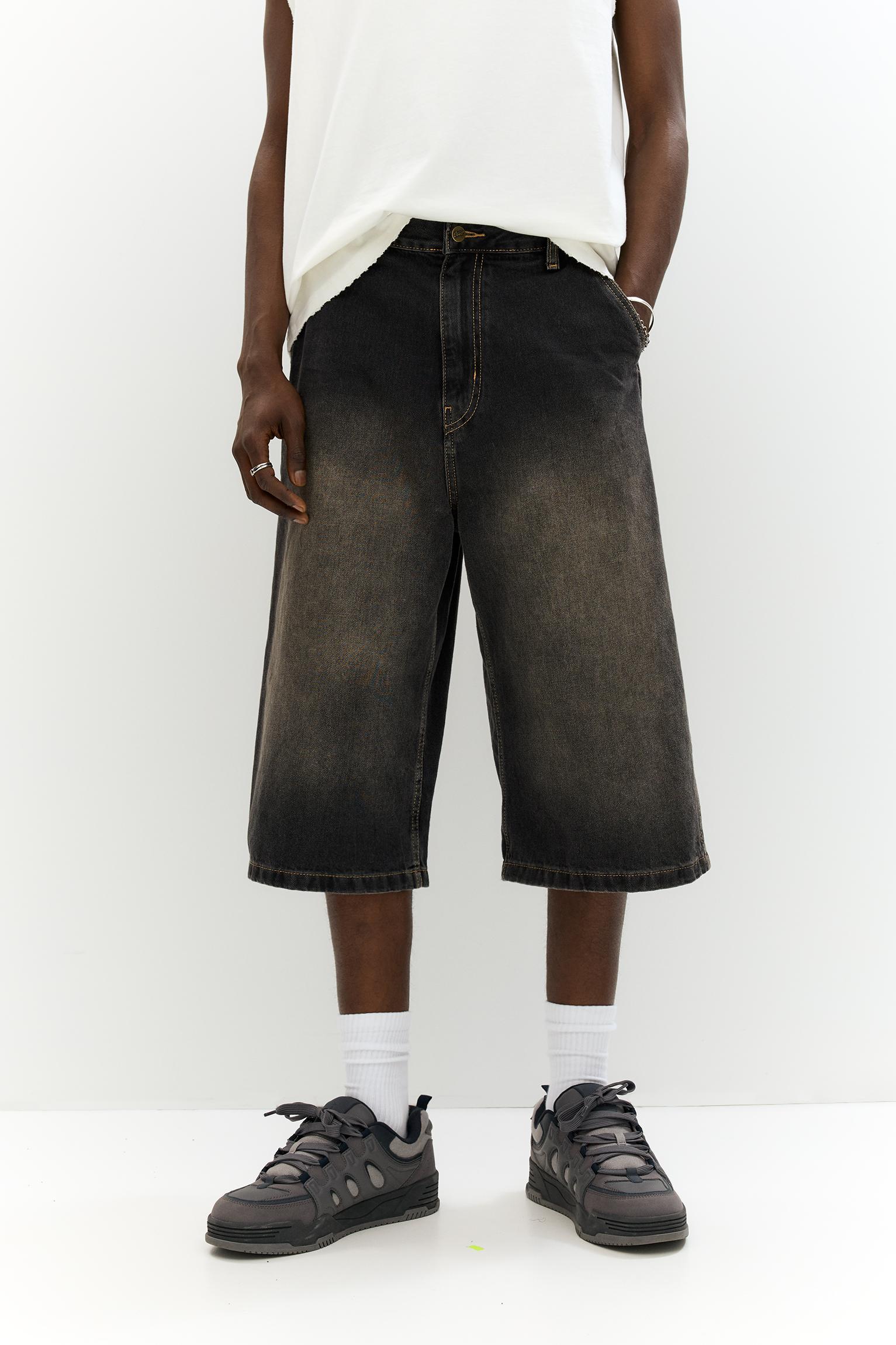 Pull&Bear Super Baggy Stwd Jorts in White for Men Lyst UK