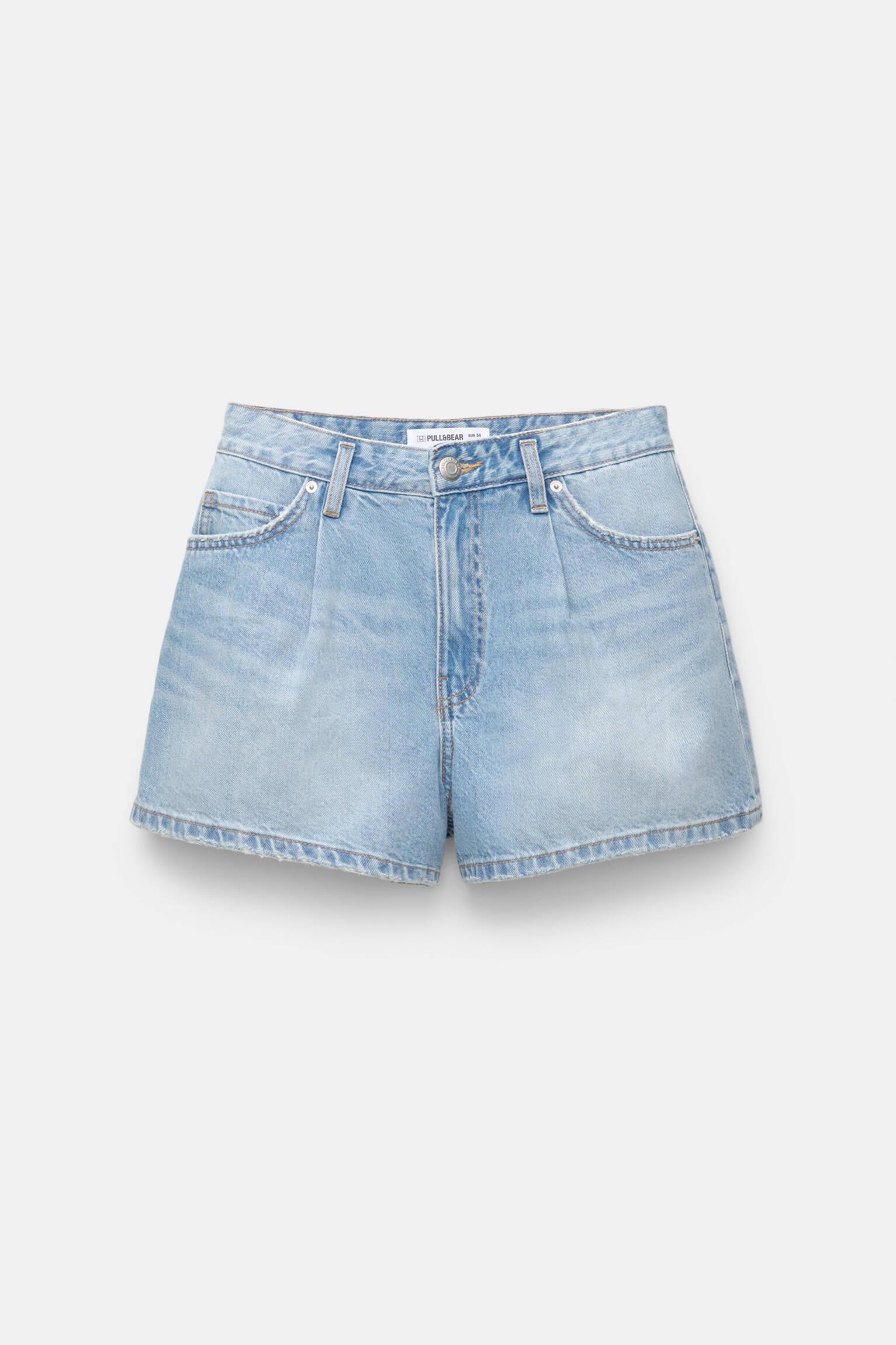 Pull&Bear Darted Denim Shorts in Blue Lyst UK