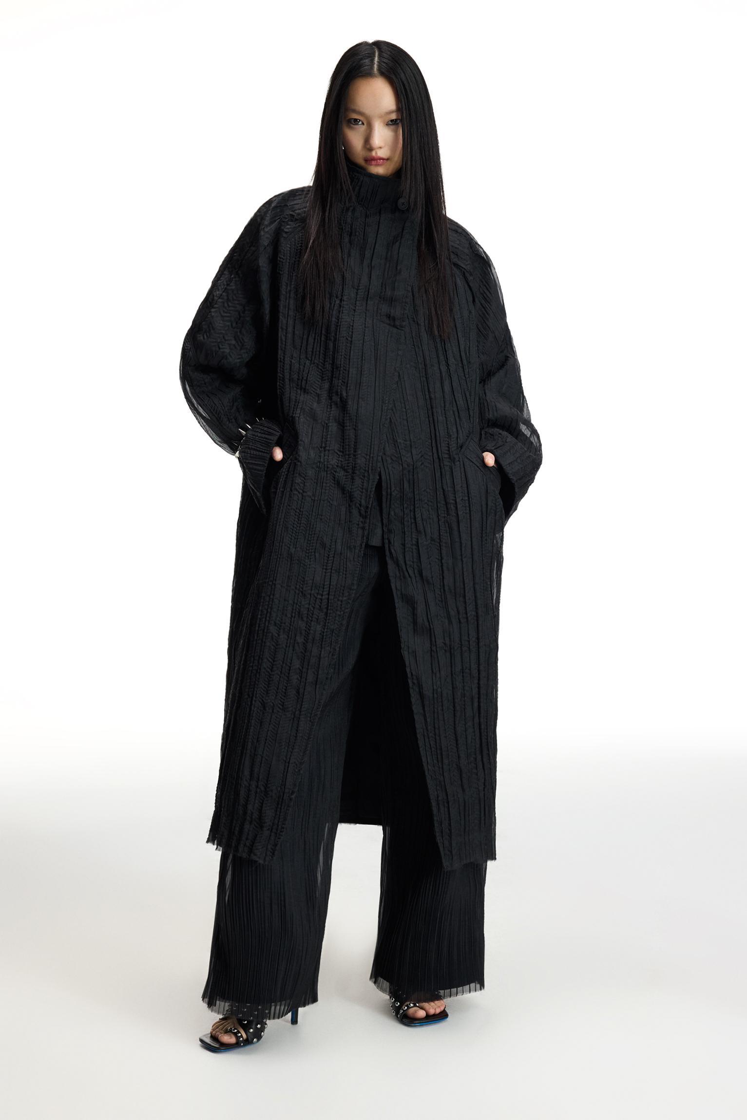 Pull&Bear Chet Lo Oversize Organza Trench Coat in Black Lyst UK