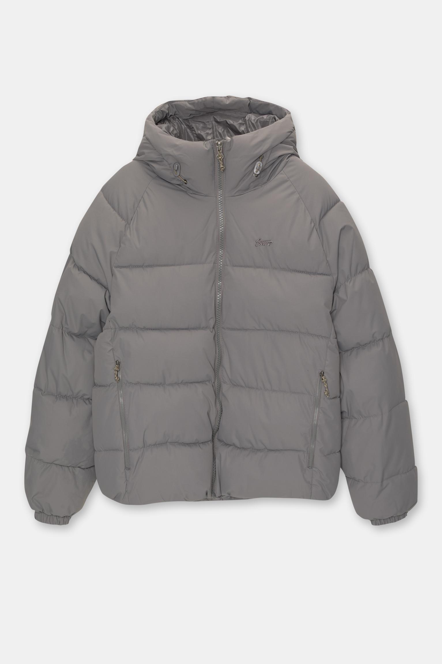 Pull&Bear Hooded Stwd Puffer Jacket in Grey for Men Lyst UK
