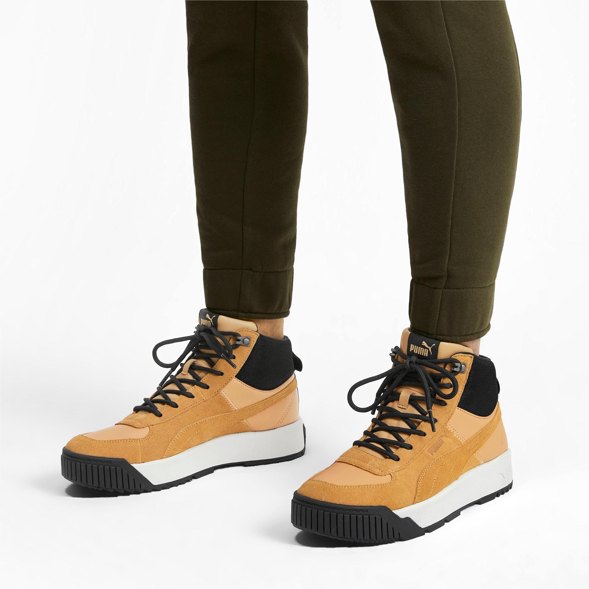 brown suede high tops