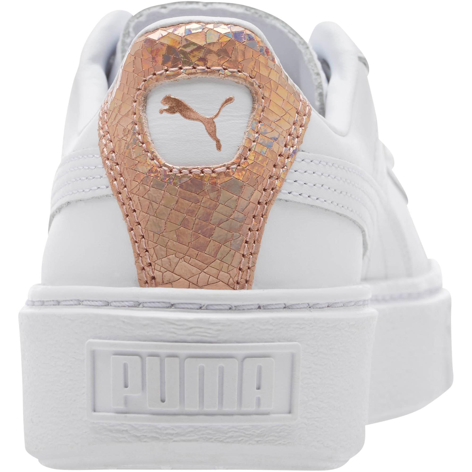 PUMA Basket Platform Rg ( White/rose Gold) Shoes | Lyst