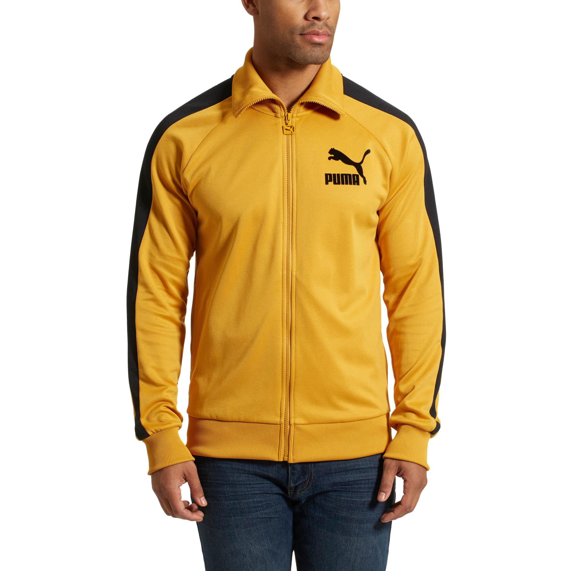 puma t7 vintage track jacket in yellow