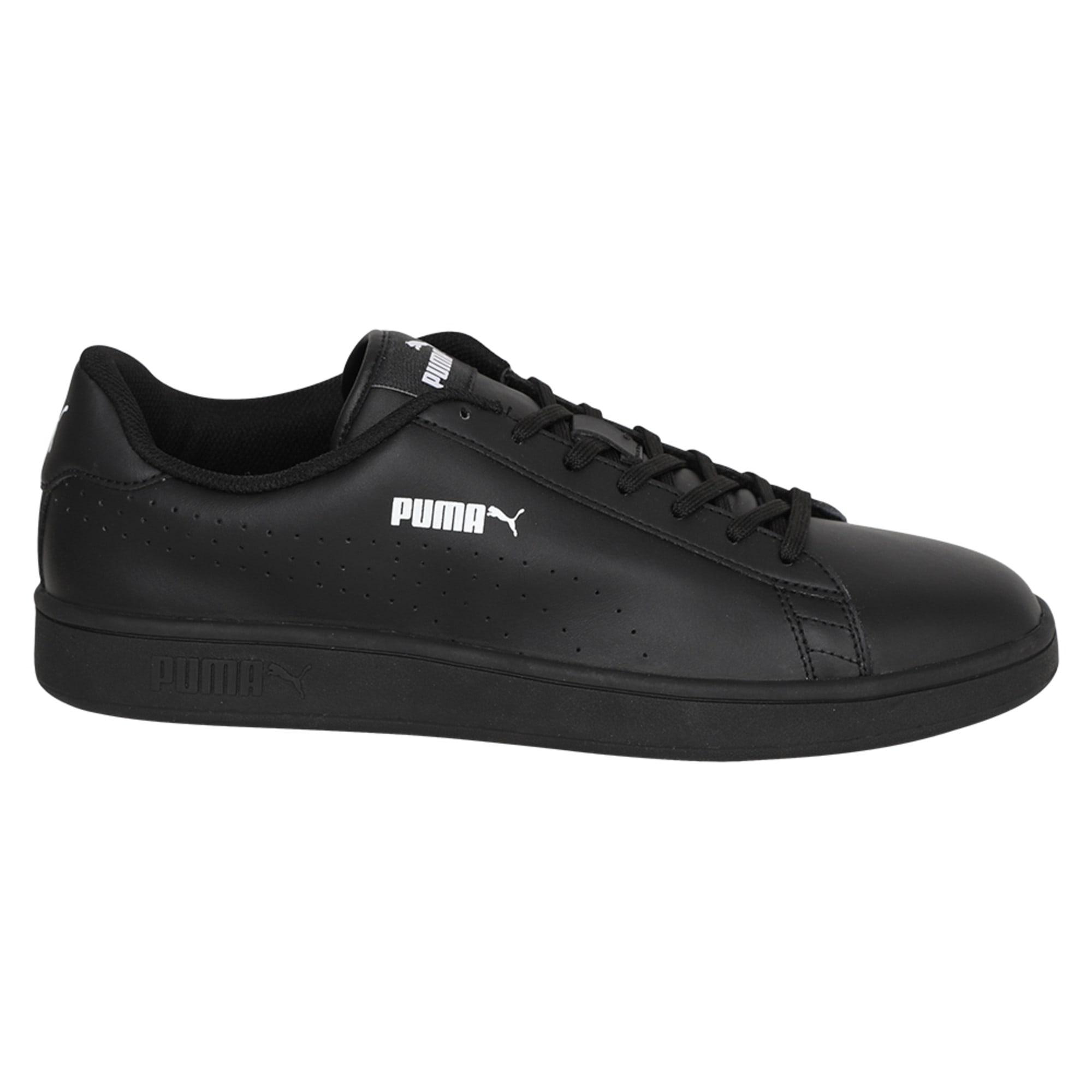 puma leather shoes black