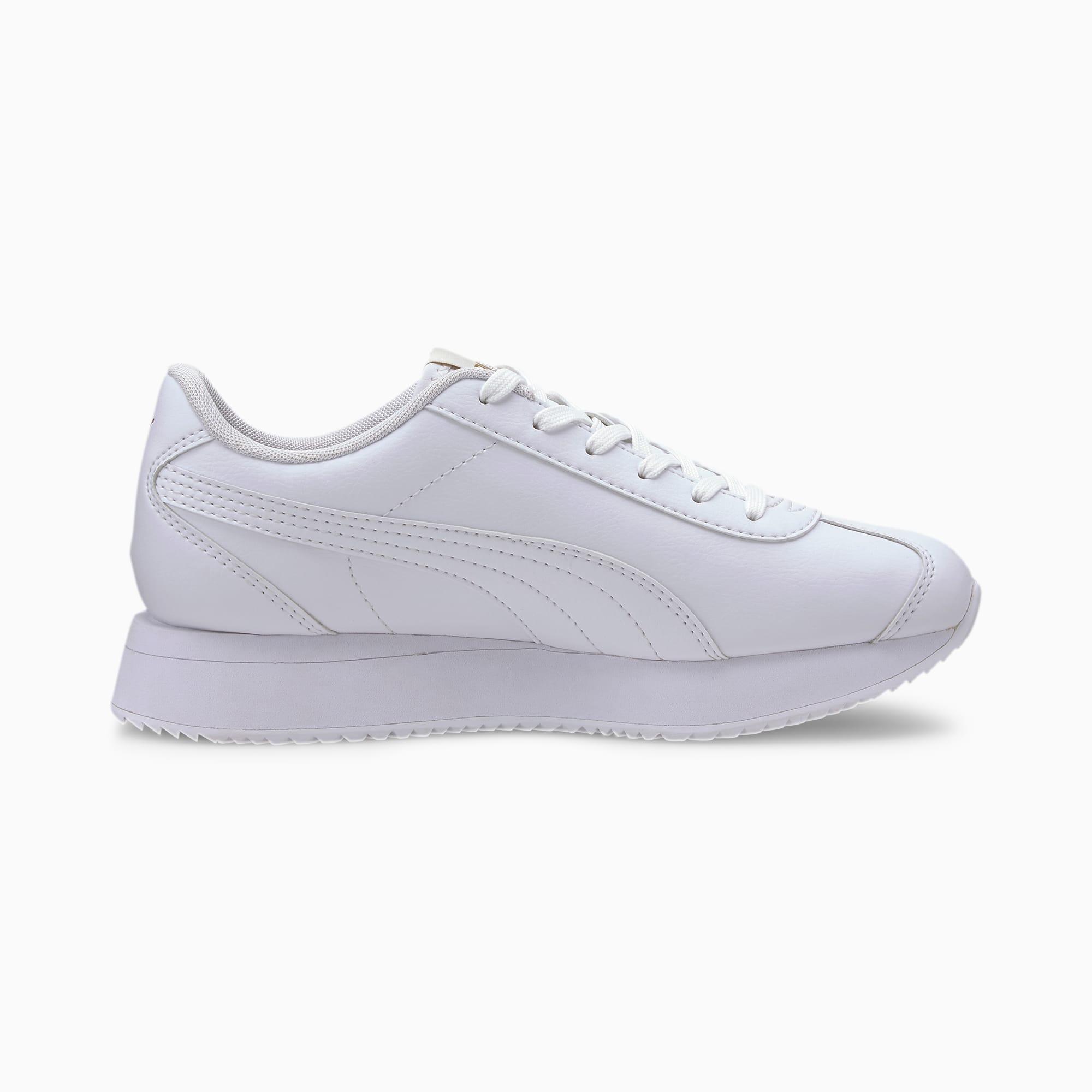 PUMA Leather Turino Stacked Sneaker in White | Lyst