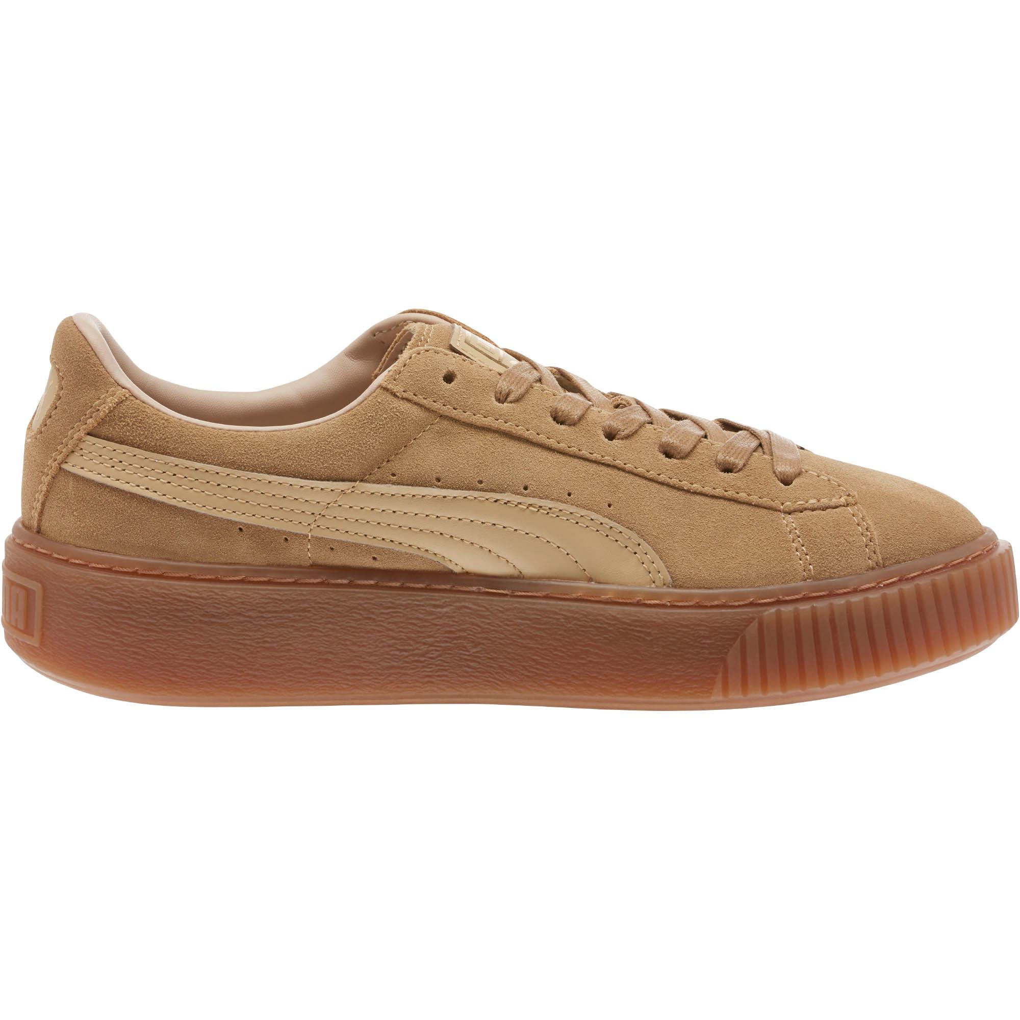 PUMA Suede Platform Core Fashion Sneaker in Brown | Lyst