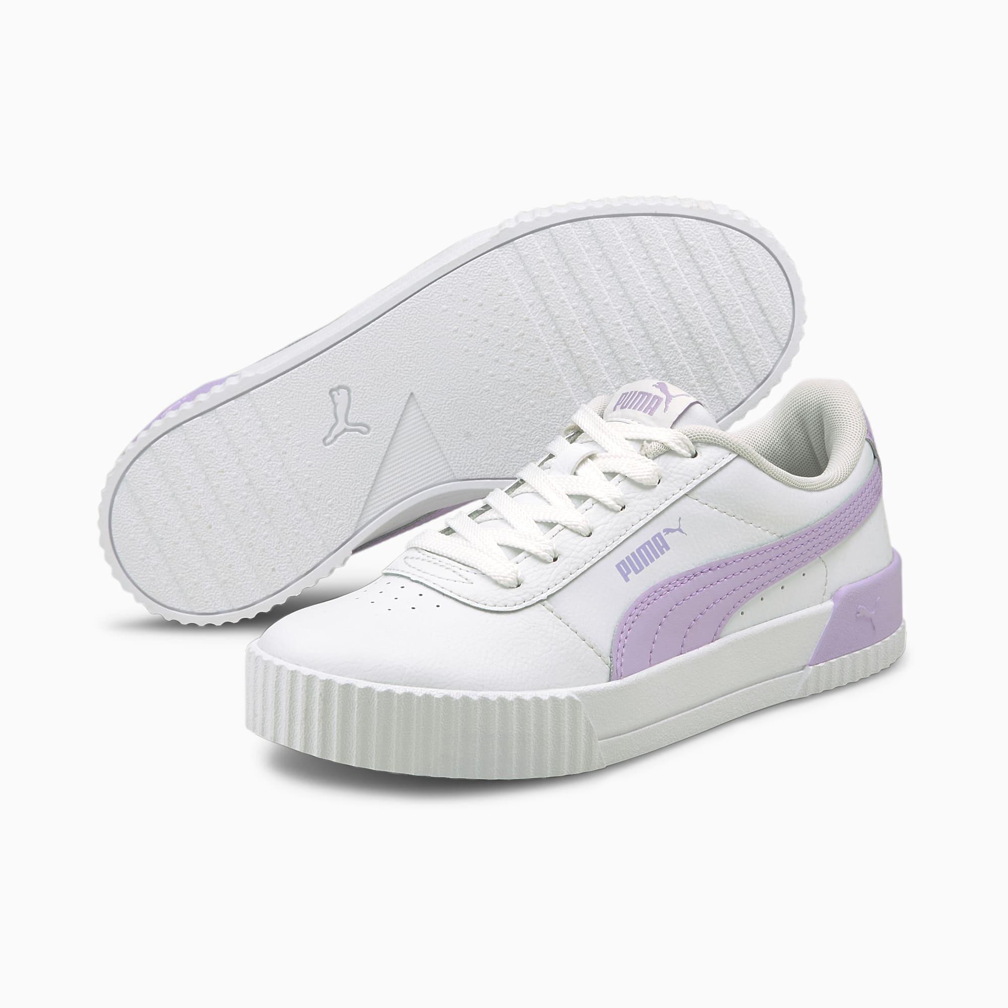 PUMA Leer Carina Leren Sportschoenen Voor Dames in het Wit - Lyst