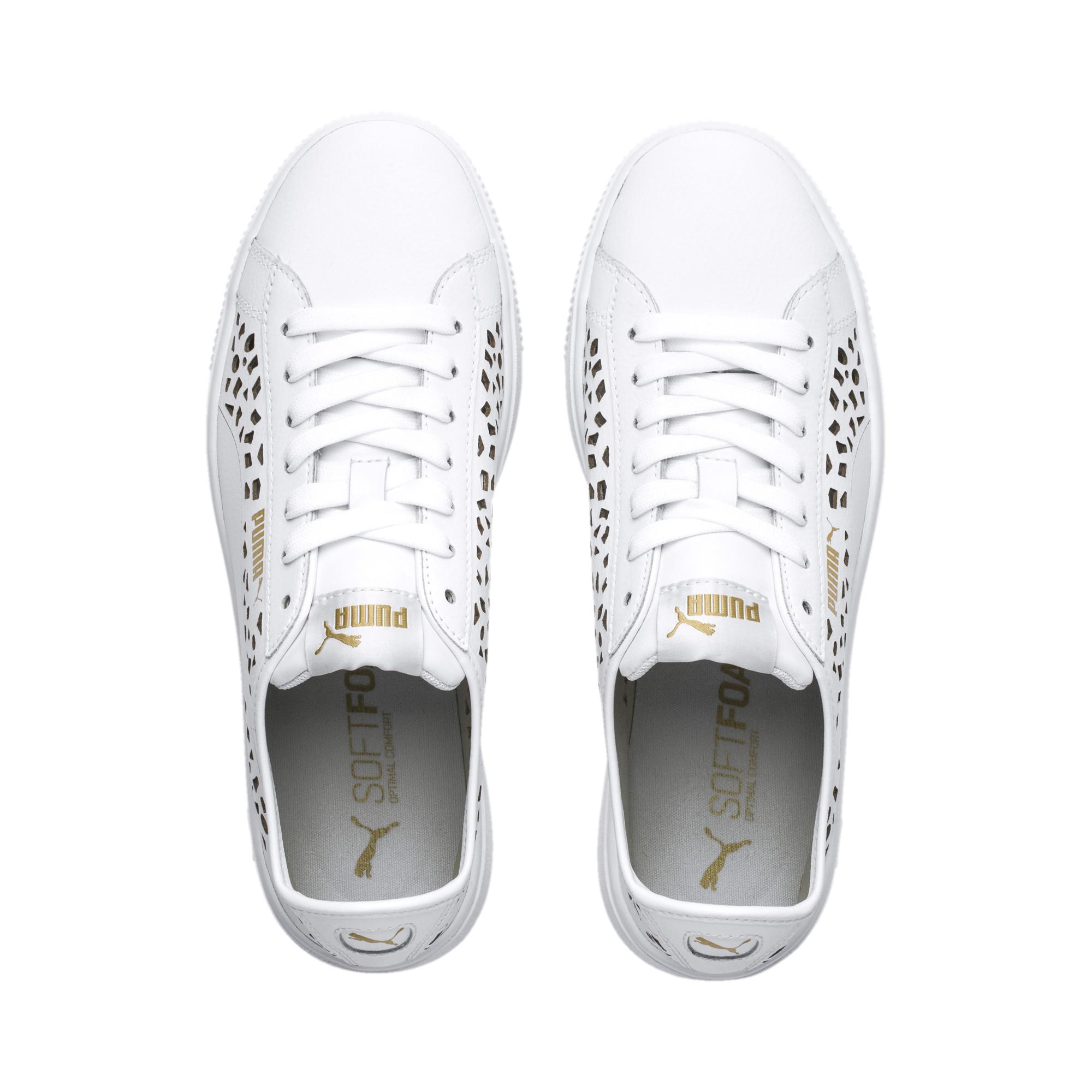 PUMA Synthetic Vikky Stacked Laser Cut ( White/ White) Shoes - Lyst