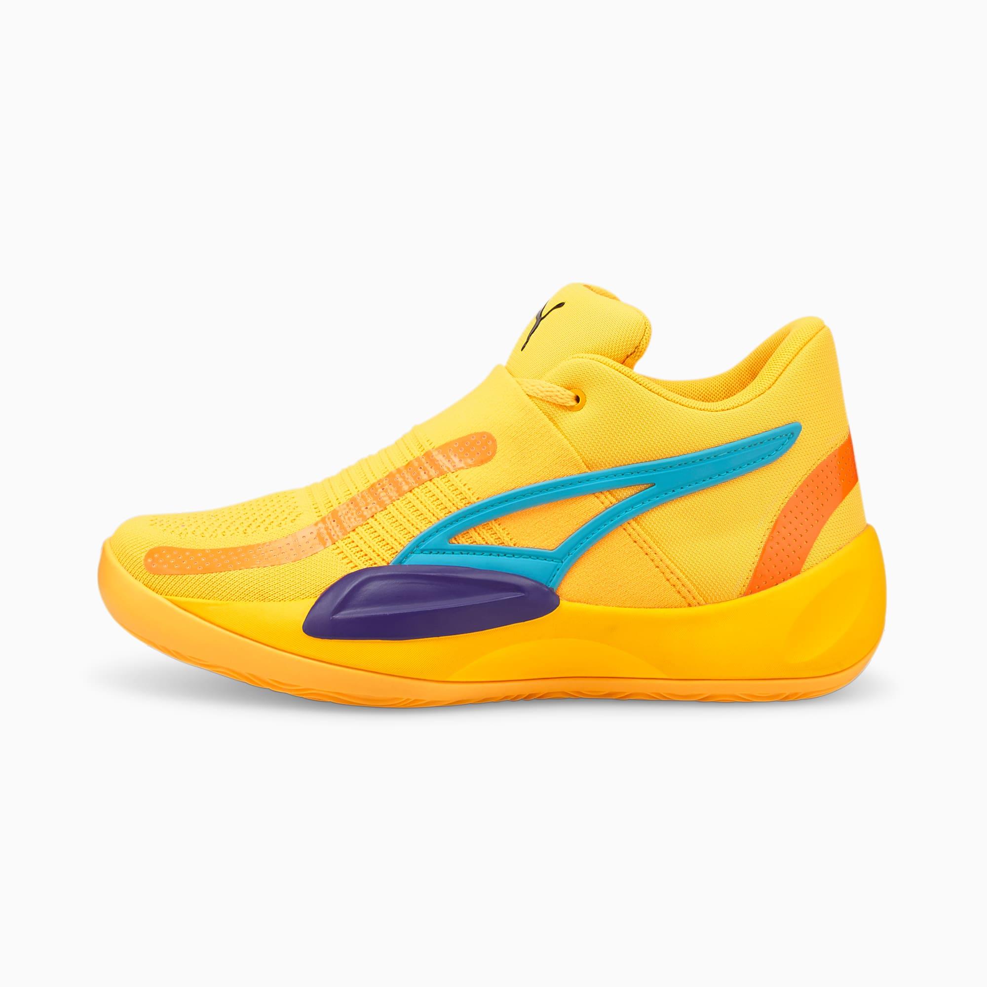 Puma basketball shoes blue hotsell and orange