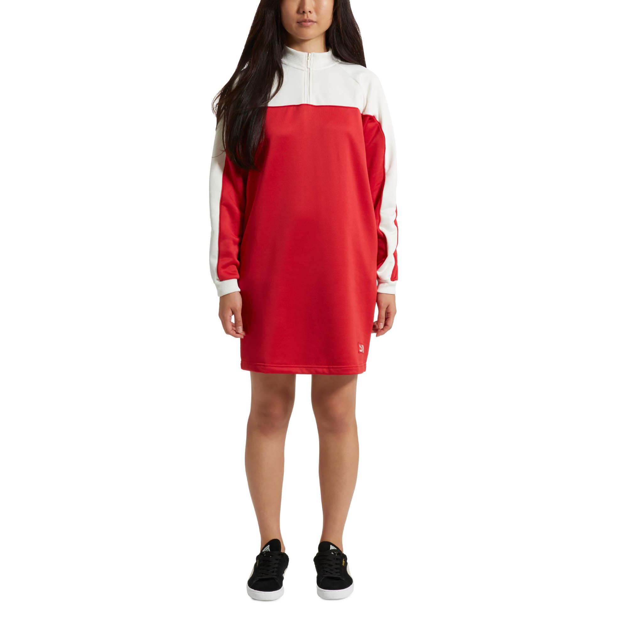 red puma dress