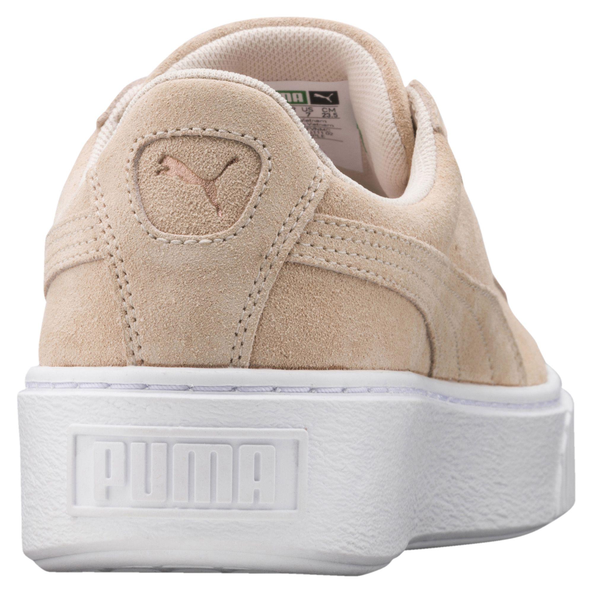 tan puma suede platform
