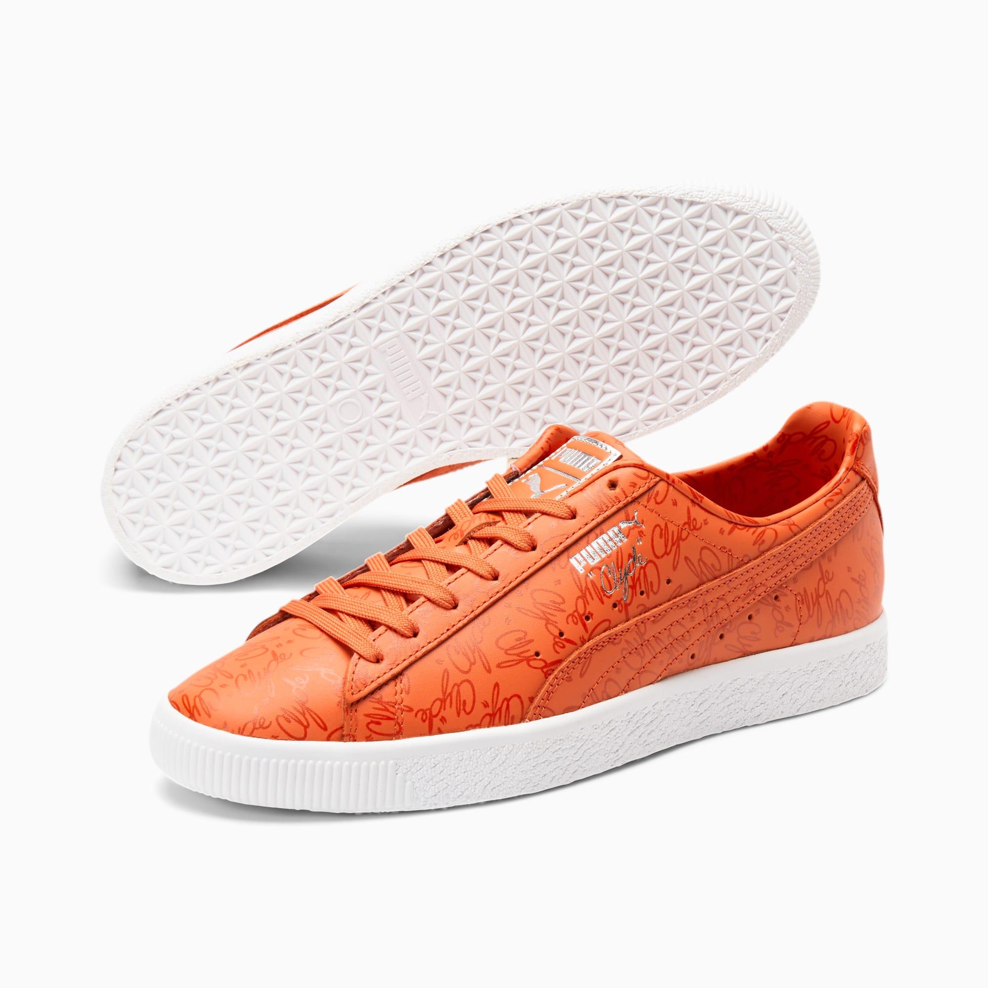 Orange puma clyde sale