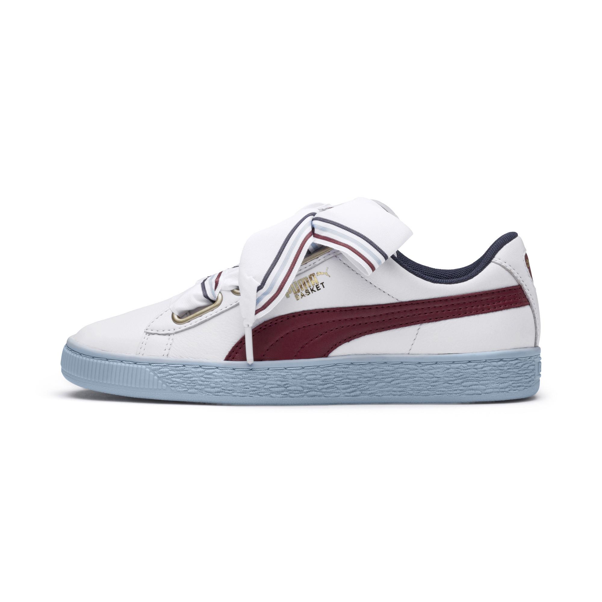 PUMA Basket Heart Patent Wn's Trainers in White | Lyst