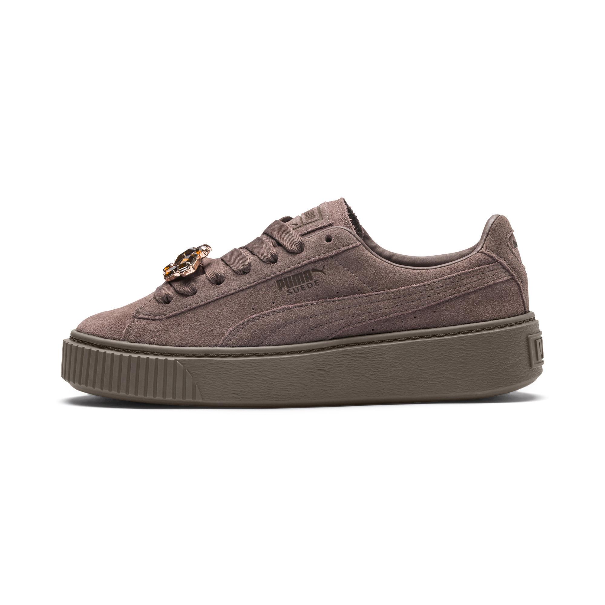 PUMA Brown Suede Platform Gem Wn's Low-top Sneakers PUMA Brown Suede Platform Gem Wn's Low-top Sneakers