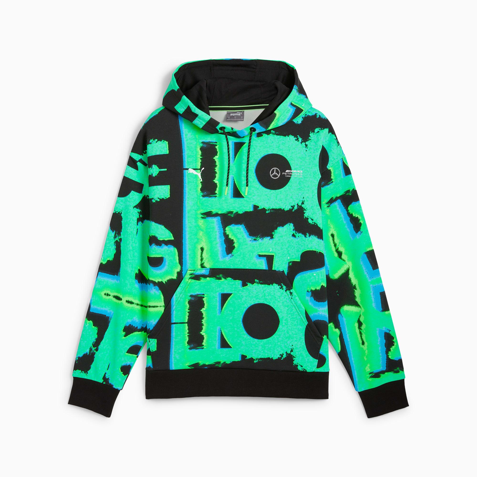PUMA Mercedes-Amg Petronas F1 Neon Energy All-Over Print Hoodie in
