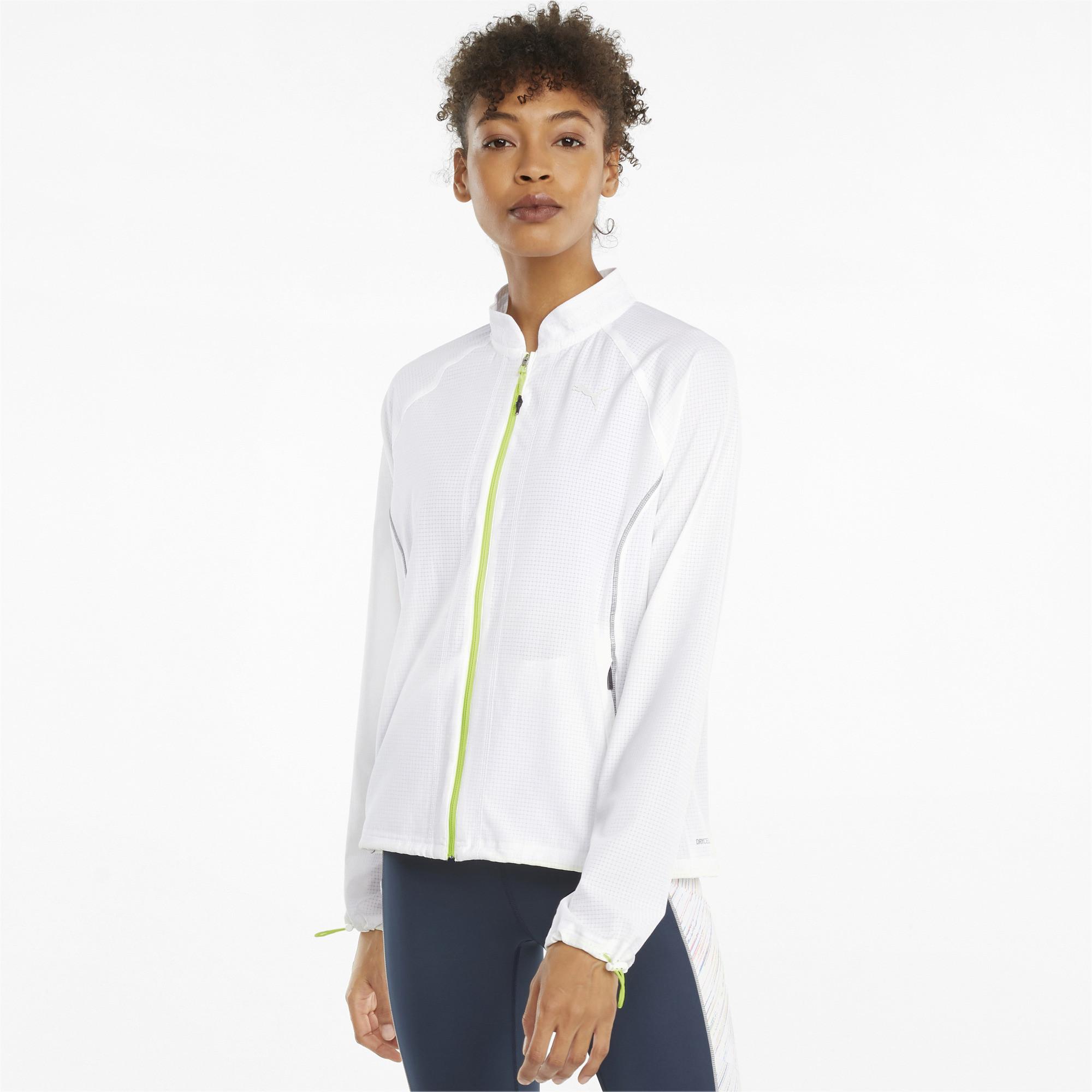 PUMA Woven Ultra Running Jacket, Graph-check Pattern in White - Lyst