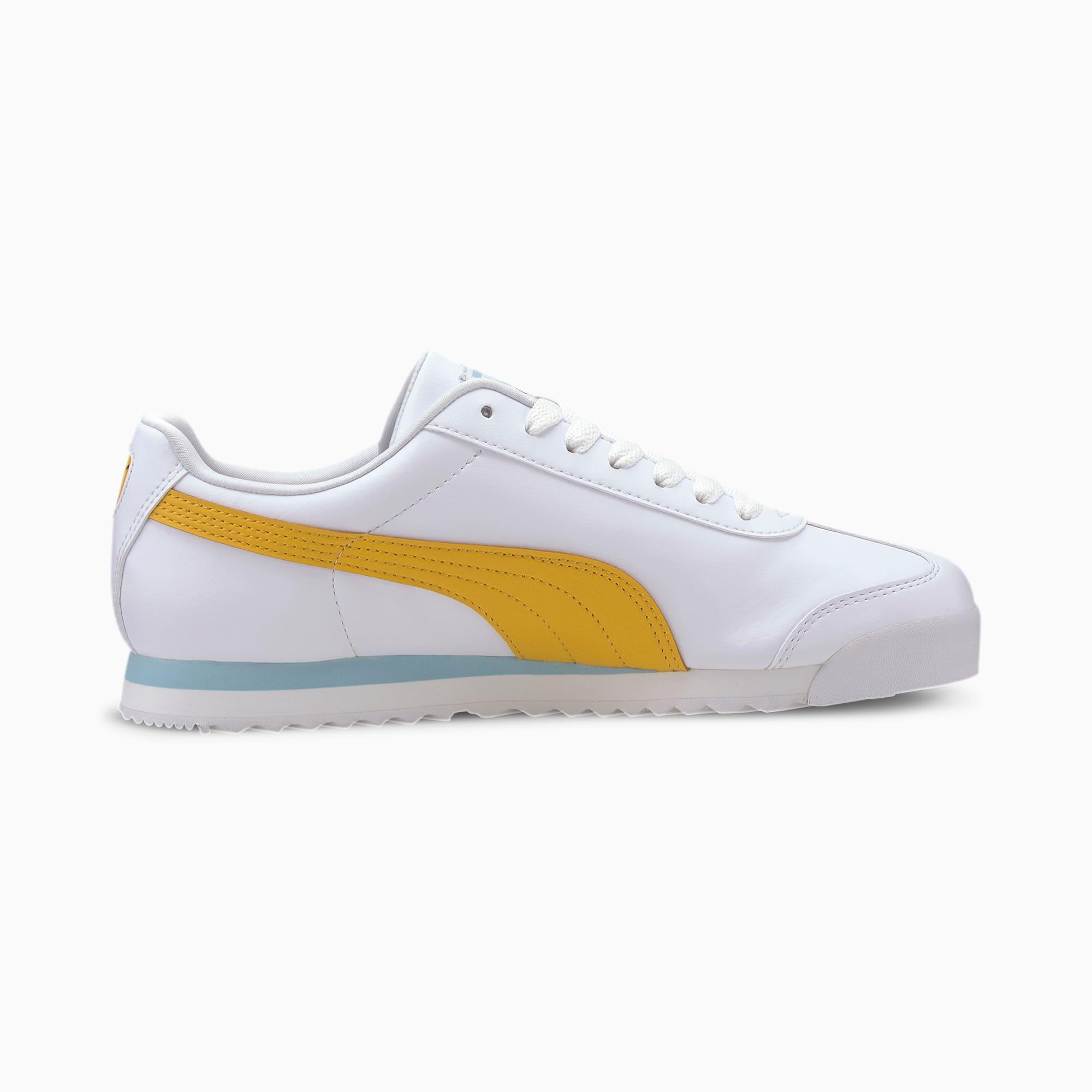 PUMA Leather Roma Basic+ Sneakers in White for Men - Lyst