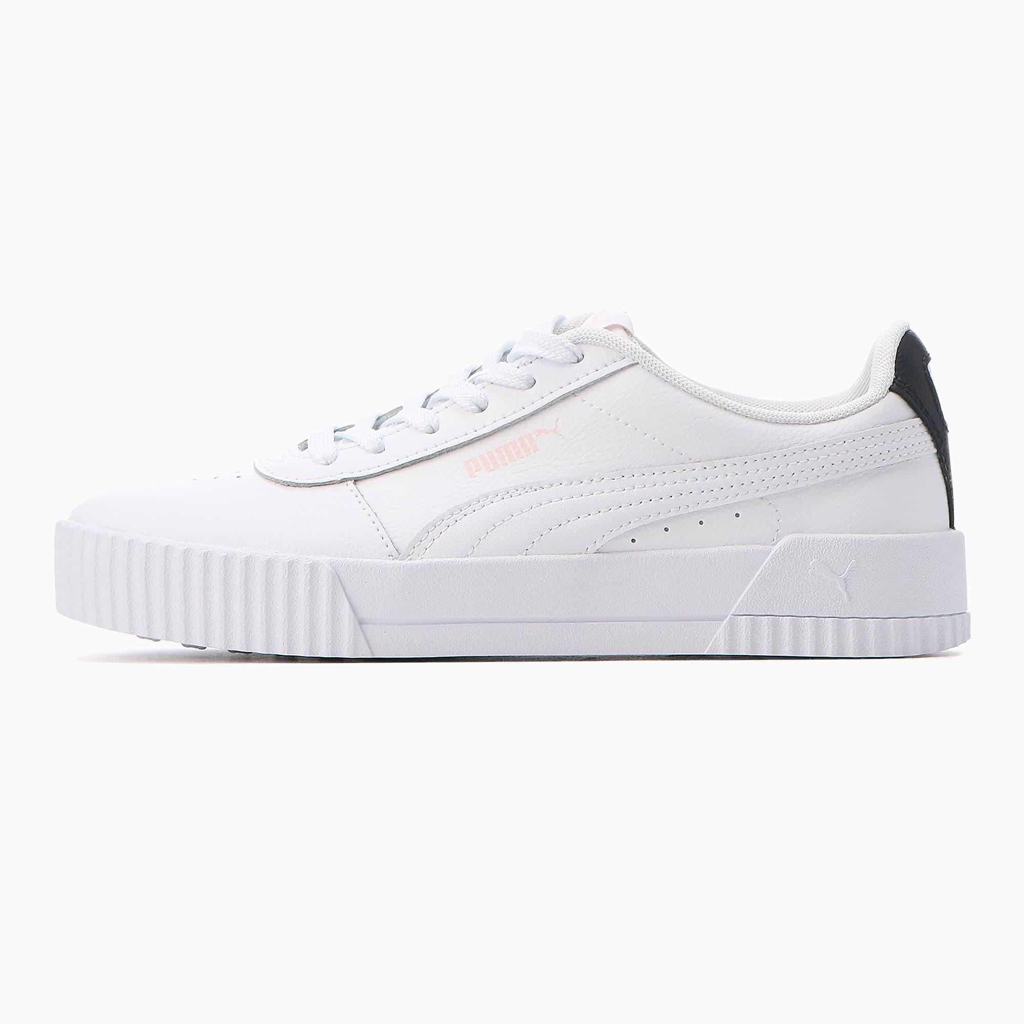 PUMA Leer Carina Leren Sportschoenen Voor Dames in het Wit - Lyst