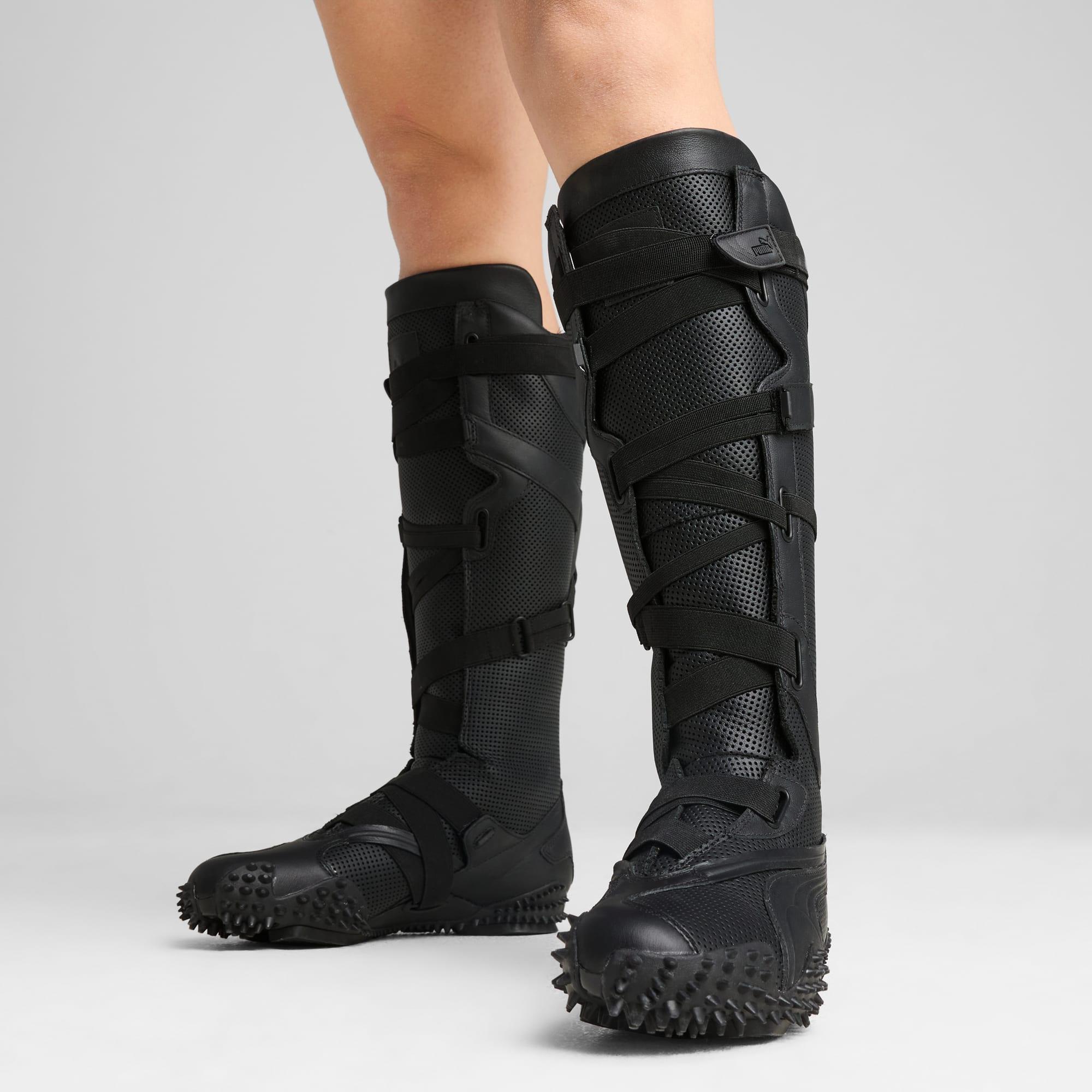 PUMA Mostro Lederen Laarzen in het Zwart Lyst NL