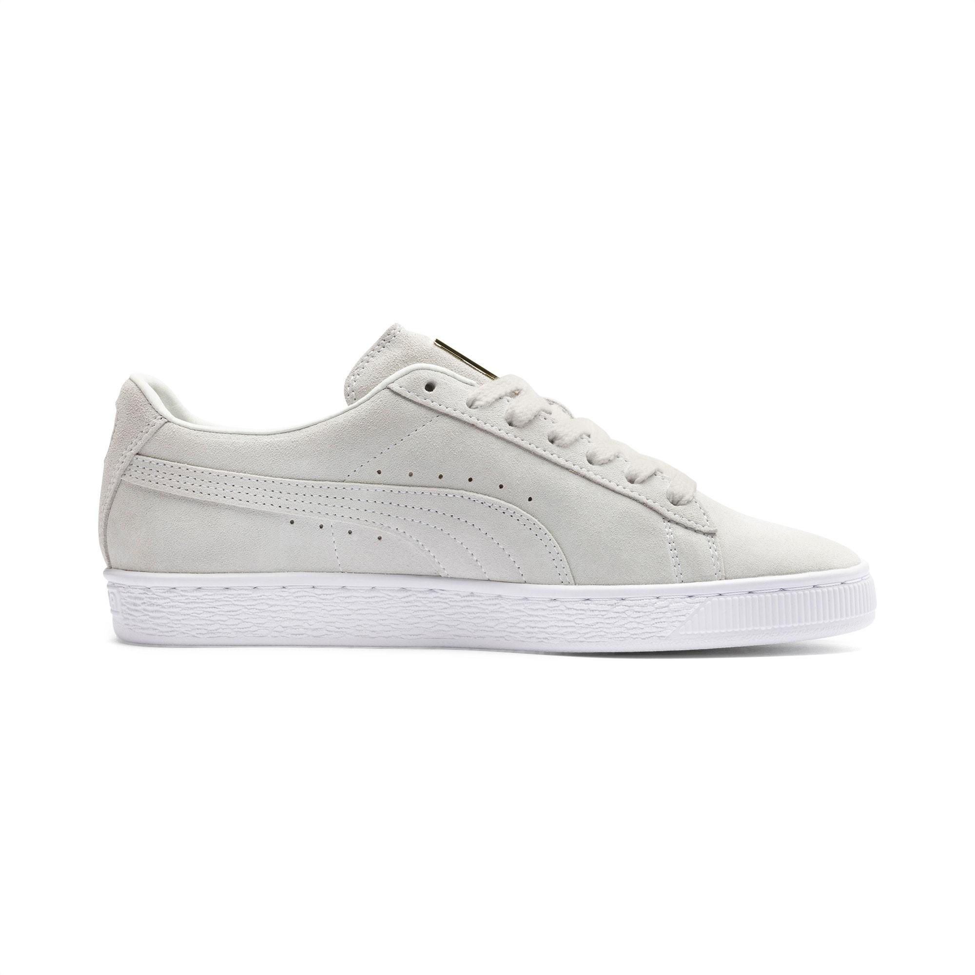 suede classic metal badge sneakers