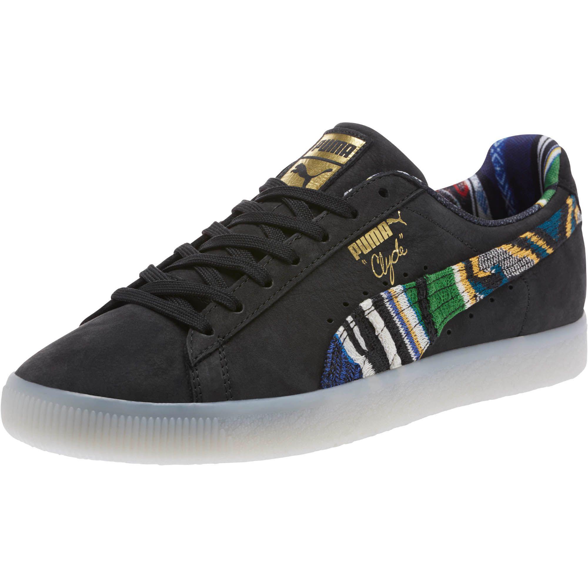 PUMA Leather Coogi Clyde Formstrip Sneakers in Black for PUMA Leather Coogi Clyde Formstrip Sneakers in Black for
