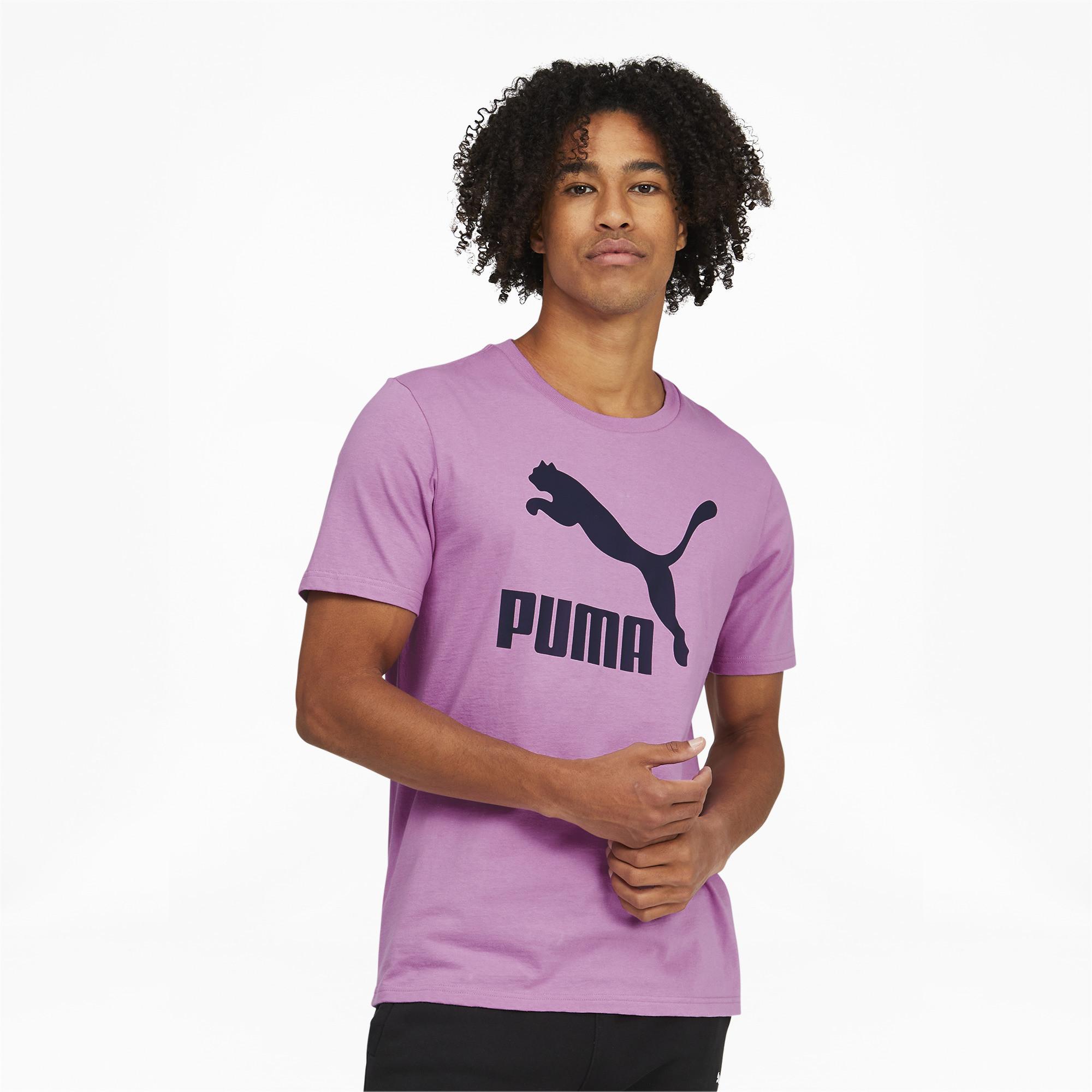 PUMA Cotton Classics Logo T-shirt in Purple for Men | Lyst