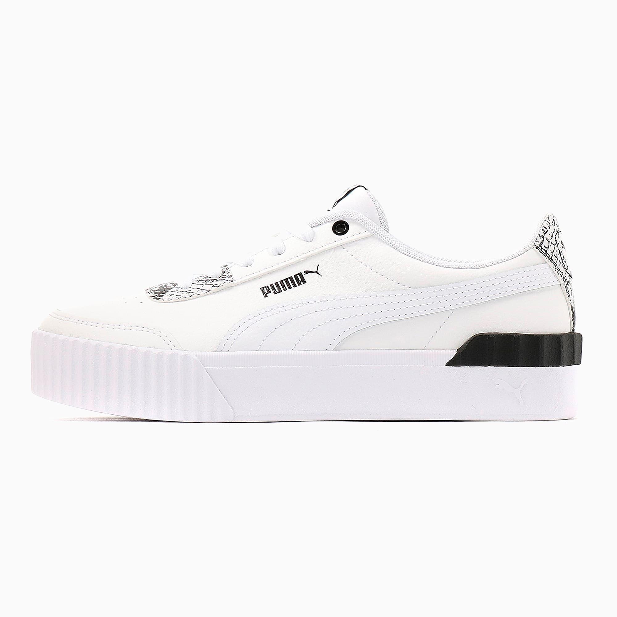 PUMA Carina Lift Reptile Sneakers in het Wit - Lyst