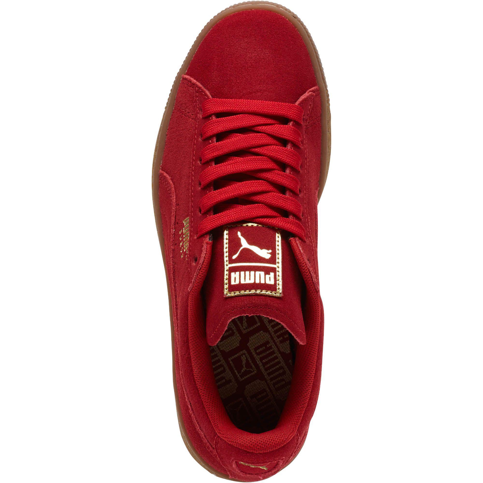 puma red suede womens