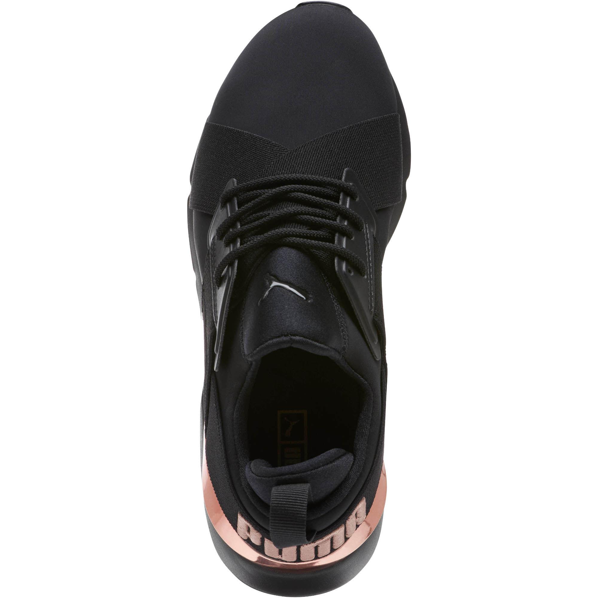 puma muse 2 satin strap noir et rose