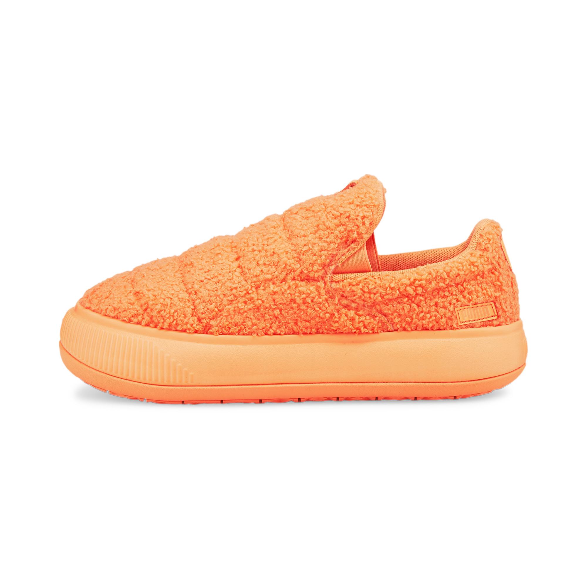 PUMA Suede Mayu Slip-on Teddy Shoes in Orange | Lyst