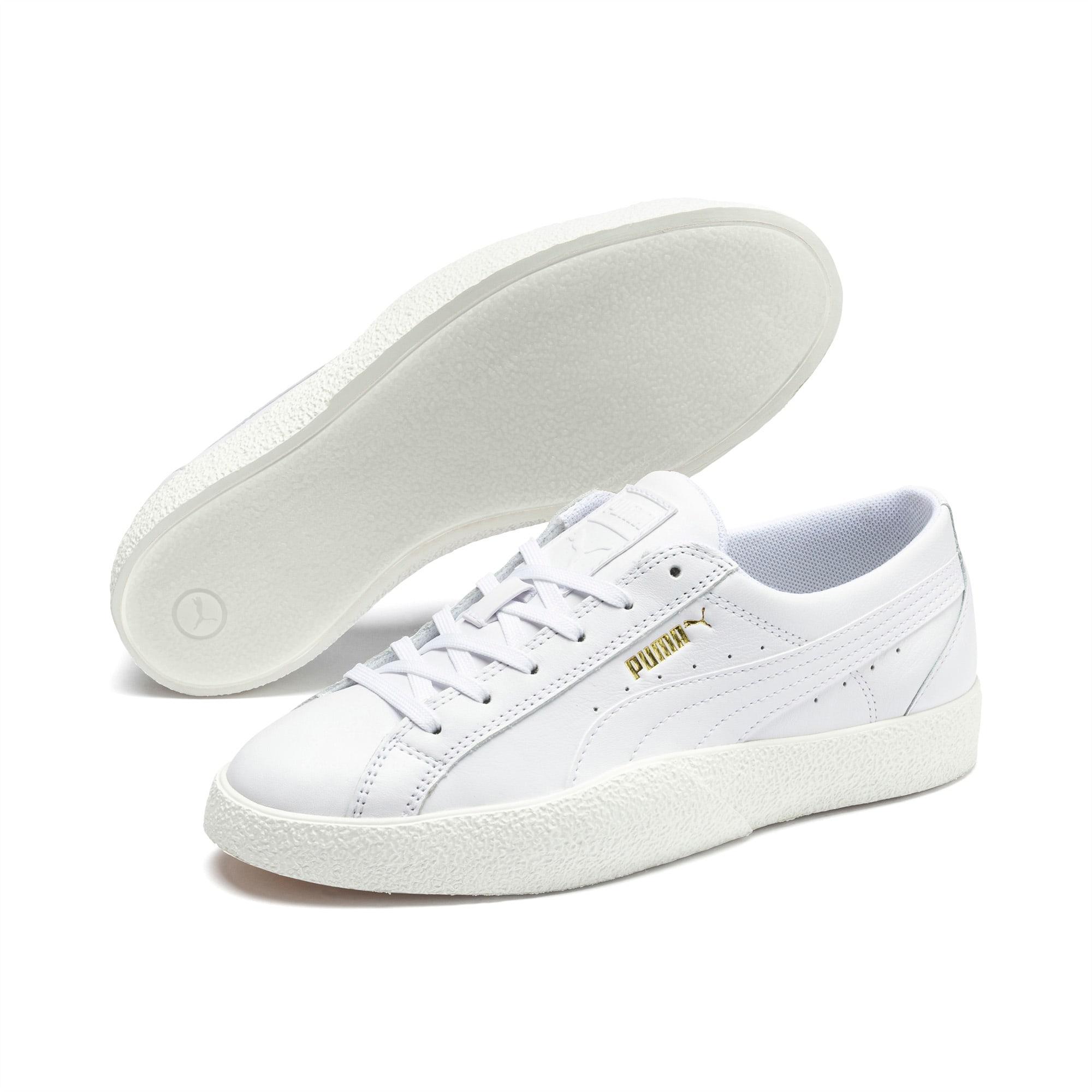 puma white leather sneakers