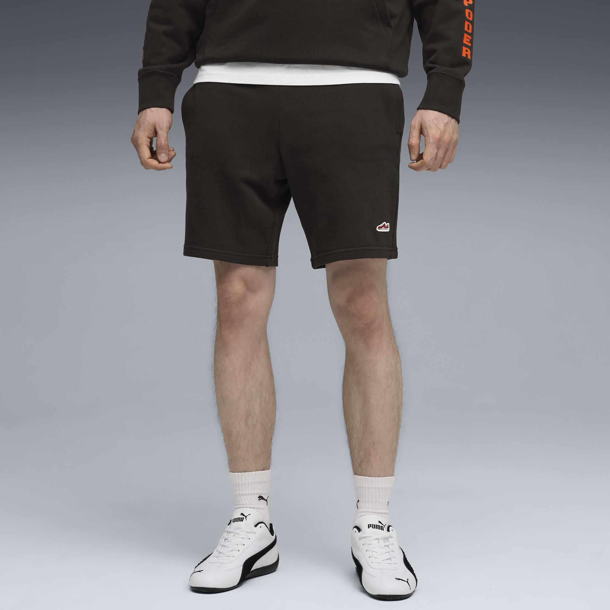 PUMA Wardrobe Essentials Suede Shorts in Black for Men Lyst