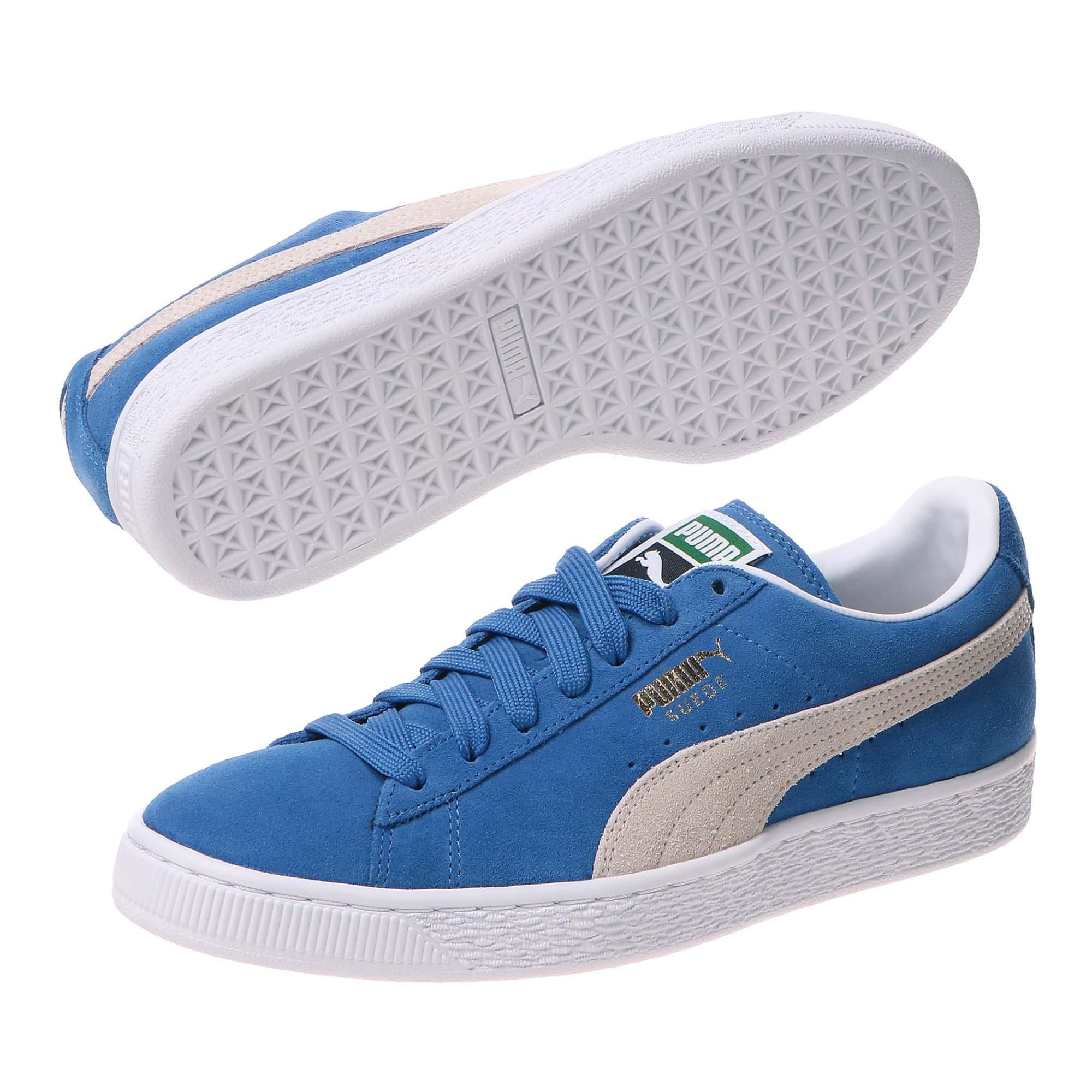 blue suede puma shoes