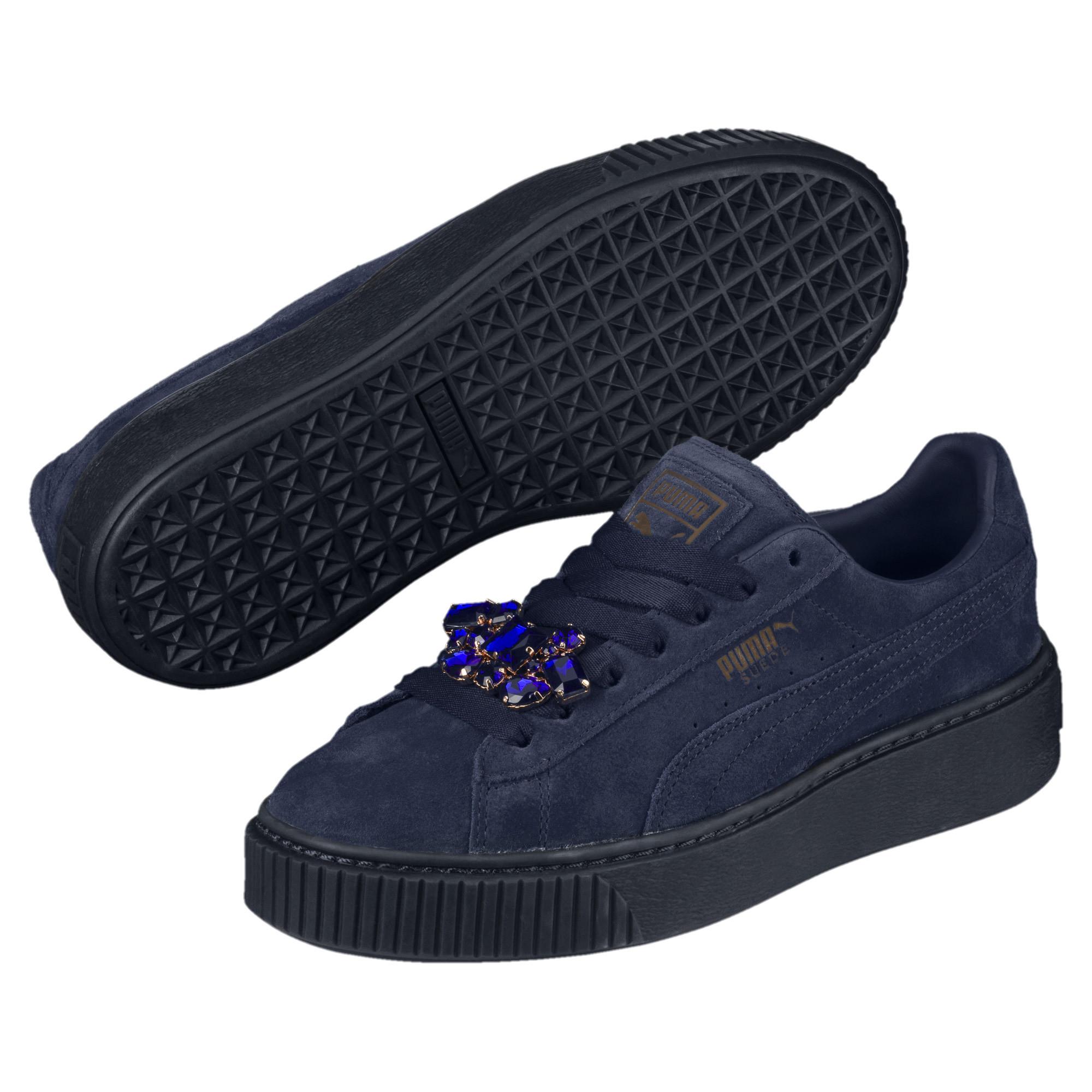 PUMA Suede Platform Gem Wn's Low-top Sneakers in Blue - Lyst