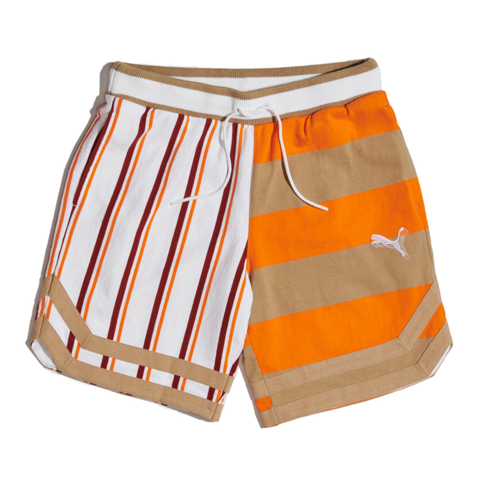 orange puma shorts