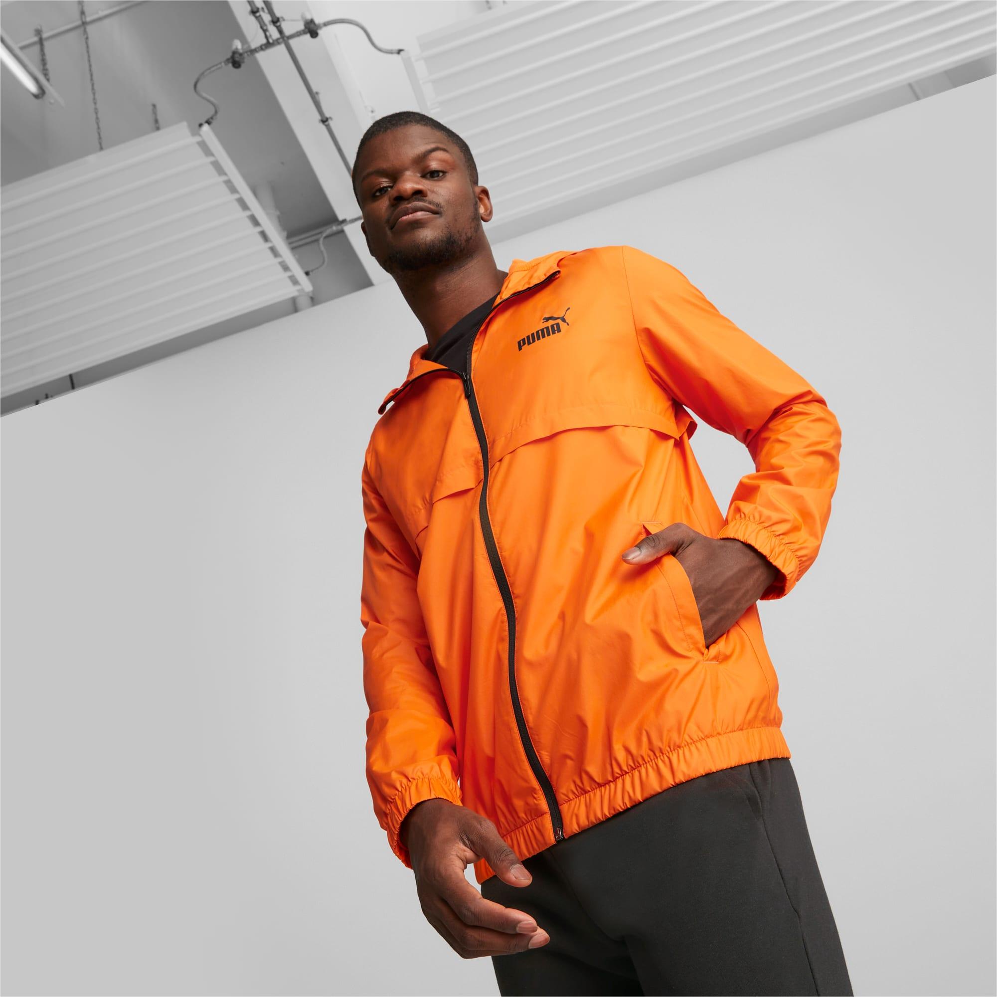 PUMA Essentials Solid Windbreaker Jacket Men in Orange for Men | Lyst UK