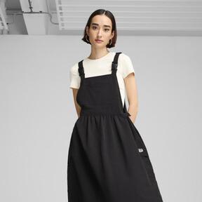 Black and white dungaree dress best sale