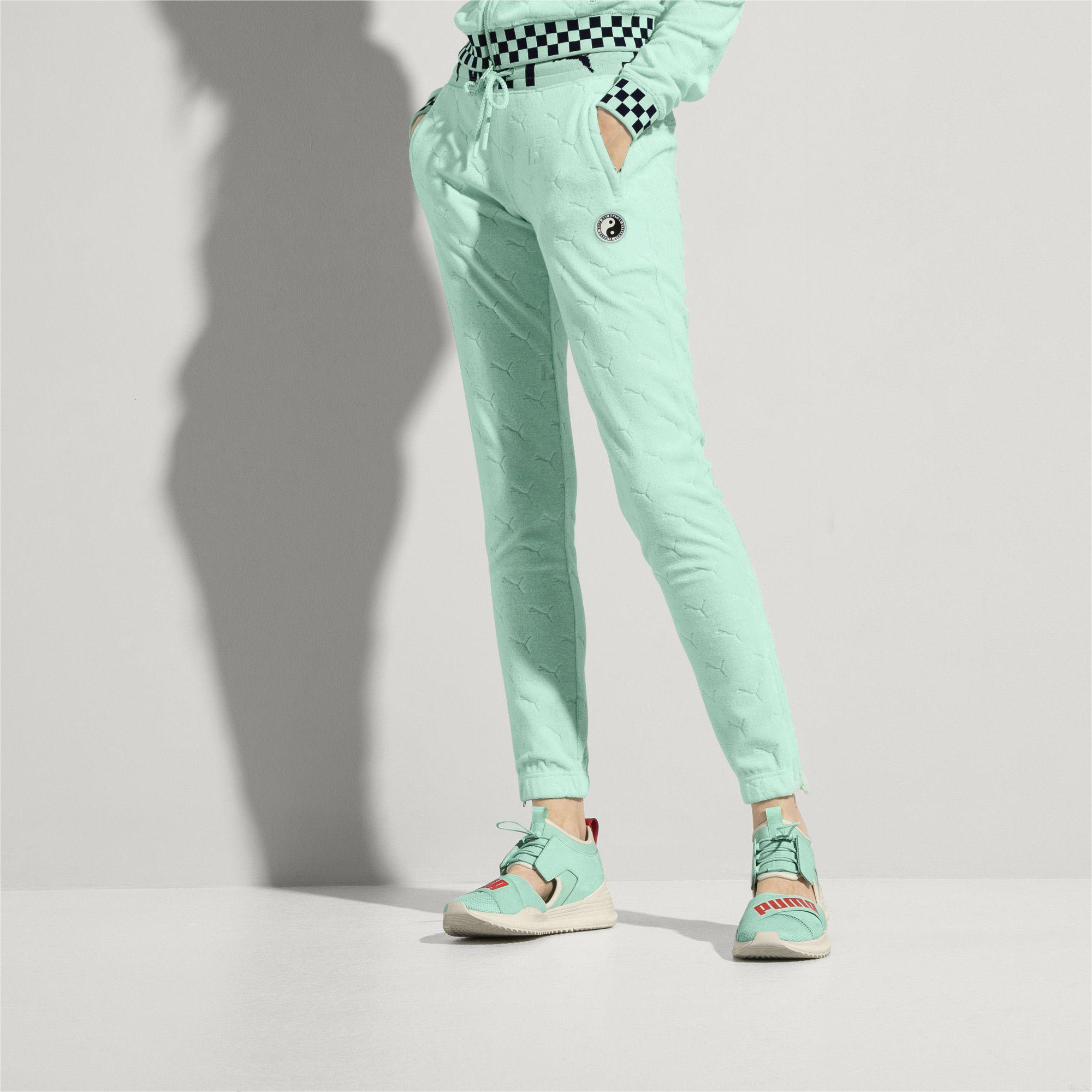 green puma tracksuit bottoms