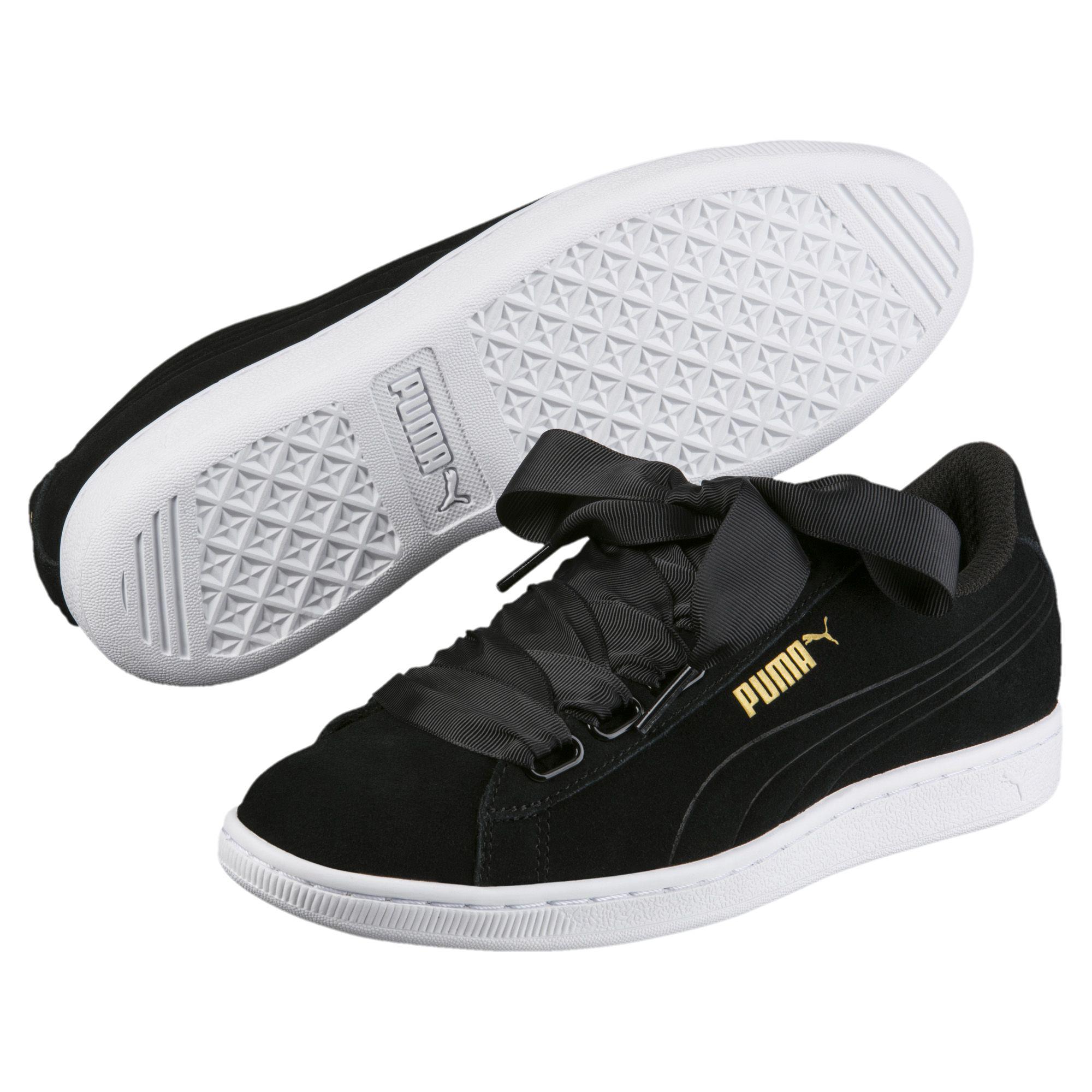 PUMA Suede Vikky Ribbon Women's Sneakers in Black - Lyst