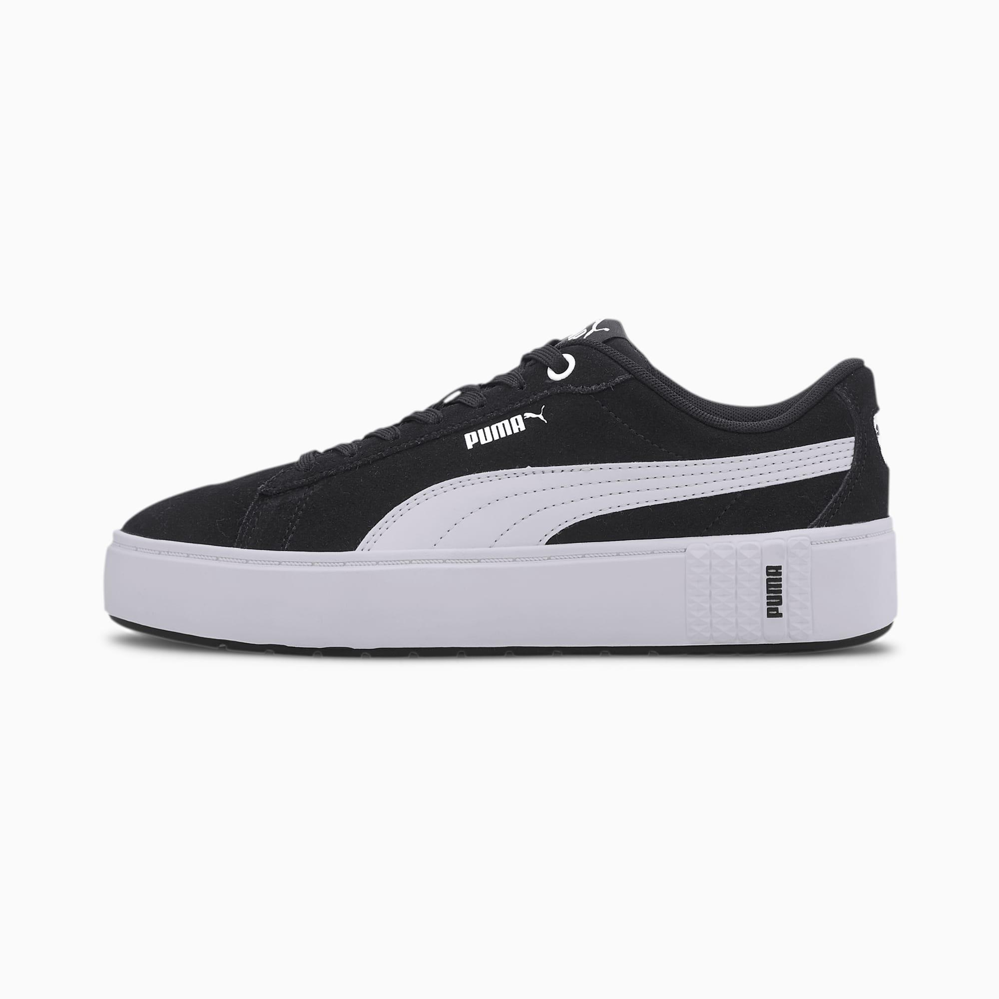 puma smash black suede