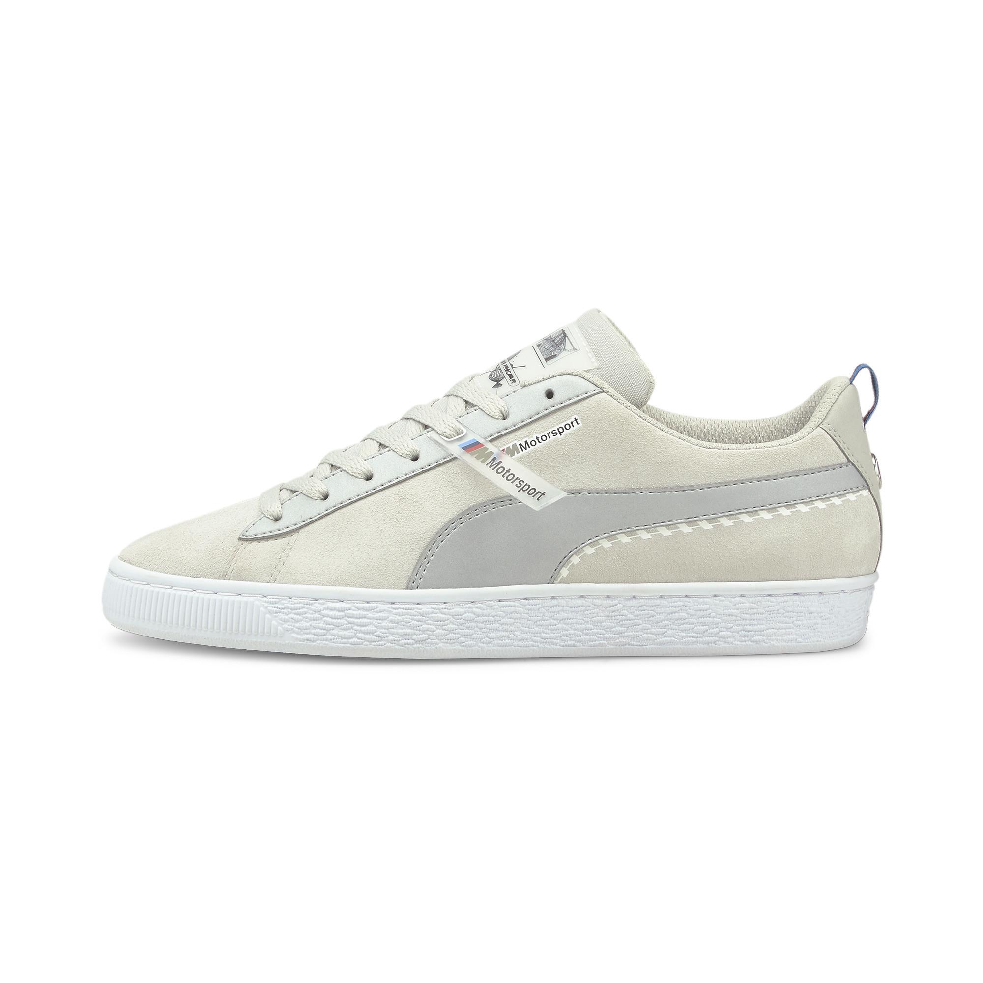 PUMA Bmw Mms Suede Xxi Sneakers in Gray Violet- White (White) for Men | Lyst