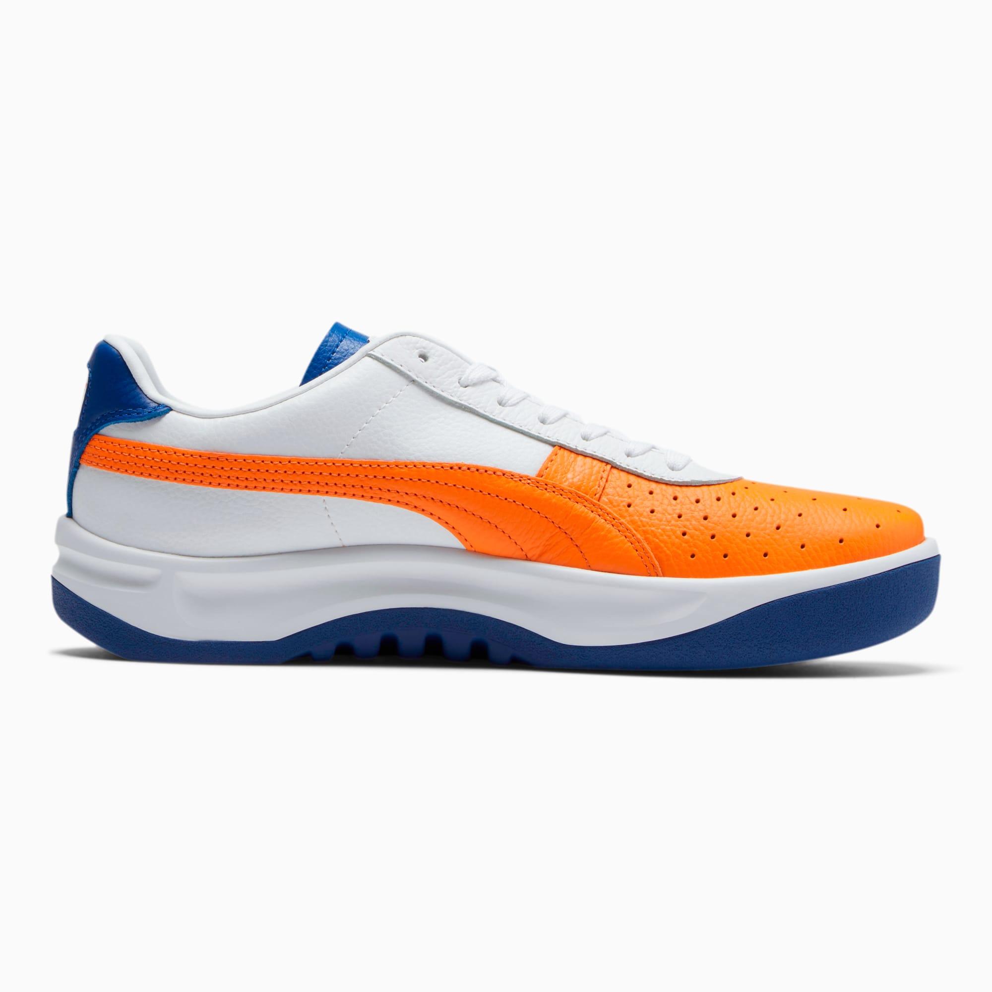 puma blue and orange sneakers