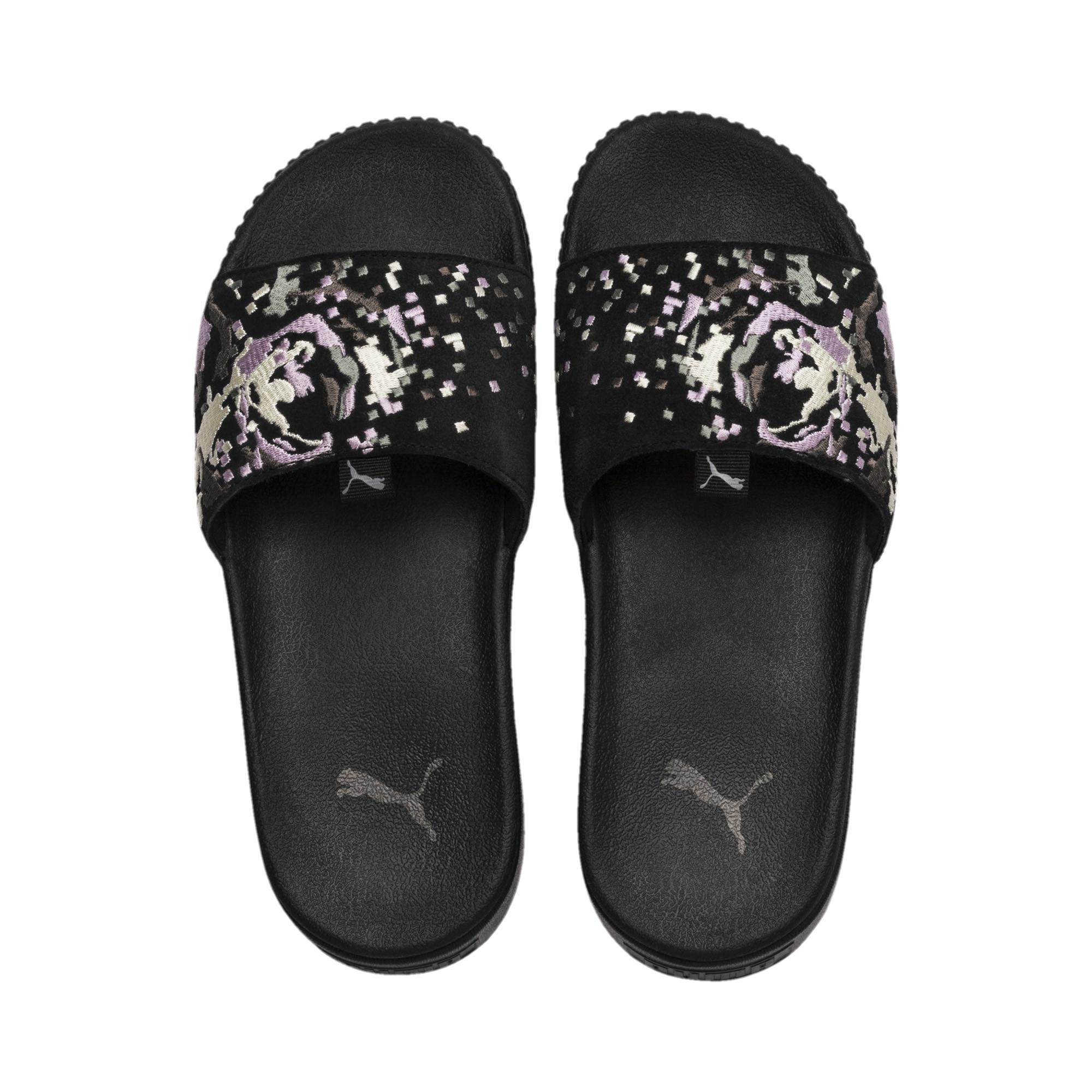 puma platform slides black